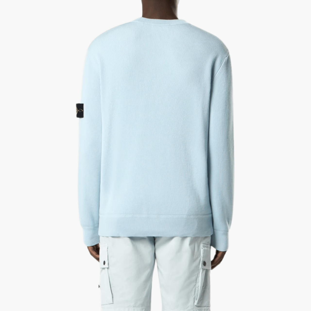 Pull ras-du-cou “Ribbed Soft Cotton” — Bleu ciel