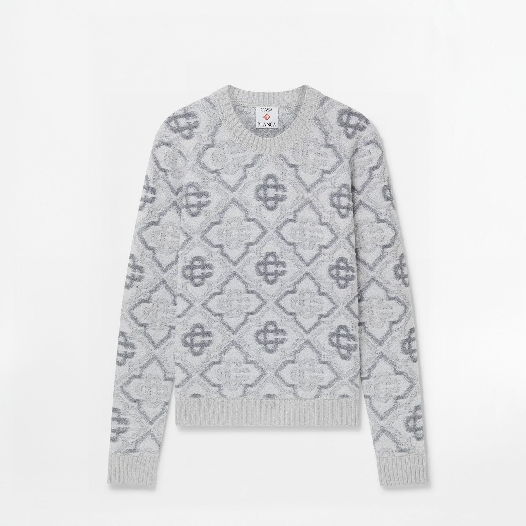 Pull Casablanca Monogram Gris/Blanc