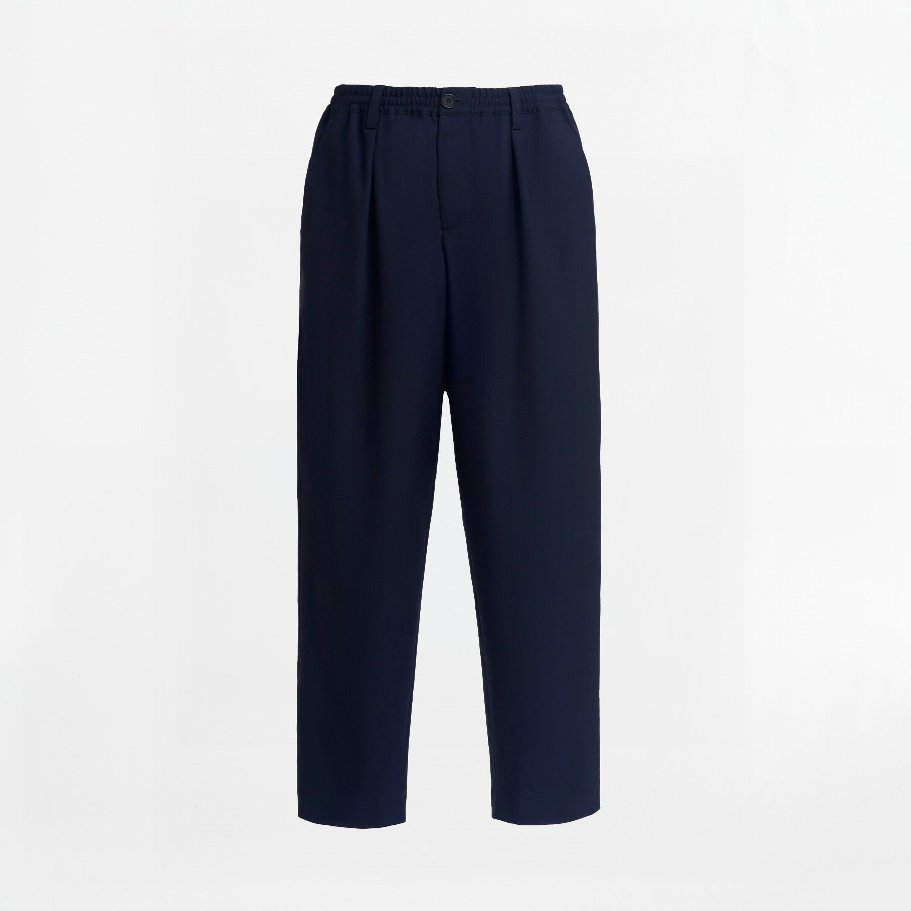 Pantalon Marni Tropical Wool Cropped Bleu Profond