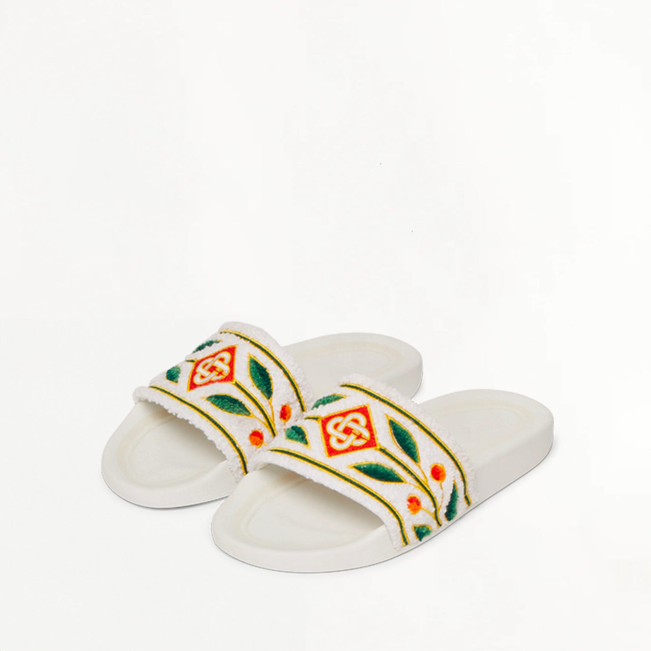 Claquettes Casablanca Laurel Terry Slider Blanches