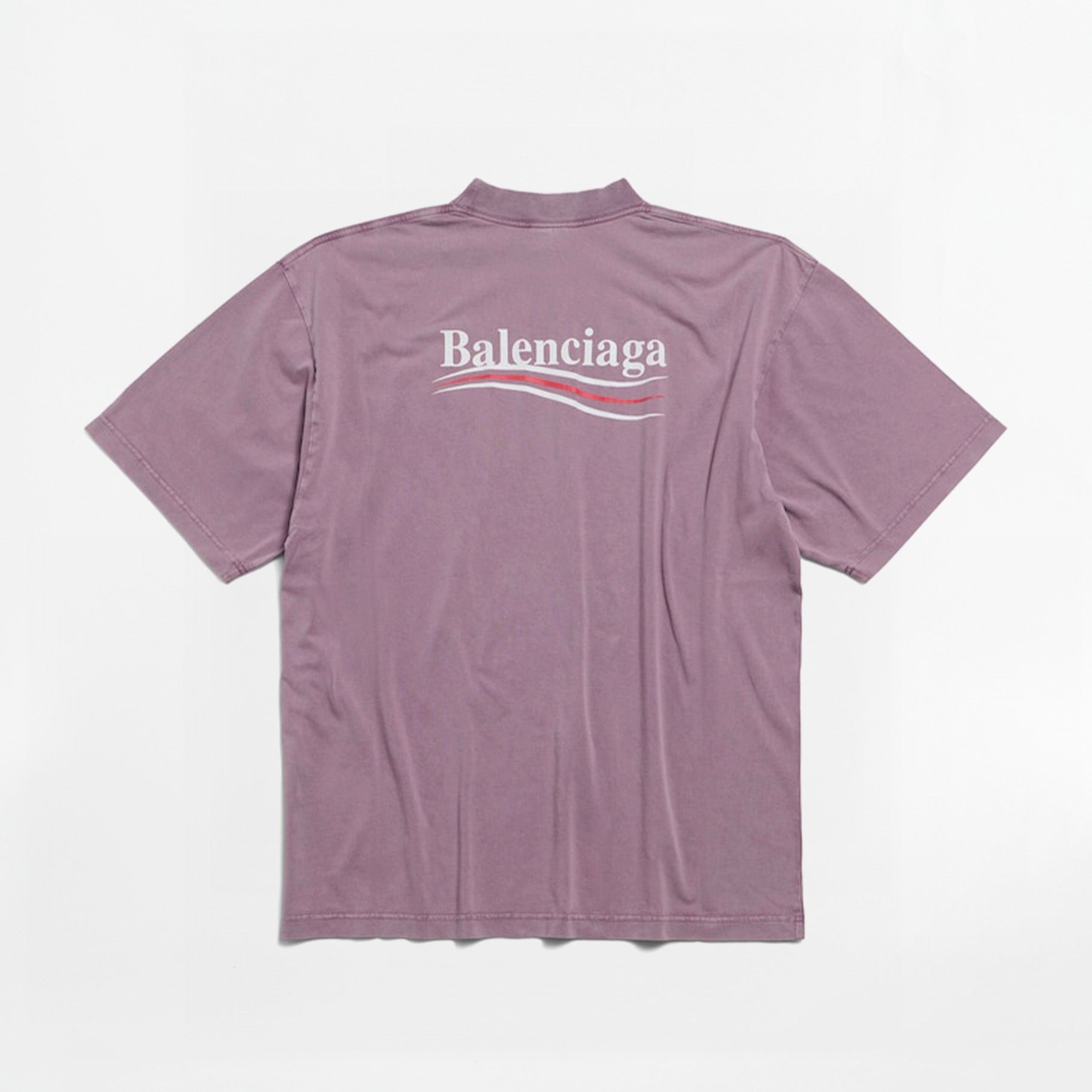 T-shirt Balenciaga Political Campaign Violet Délavé
