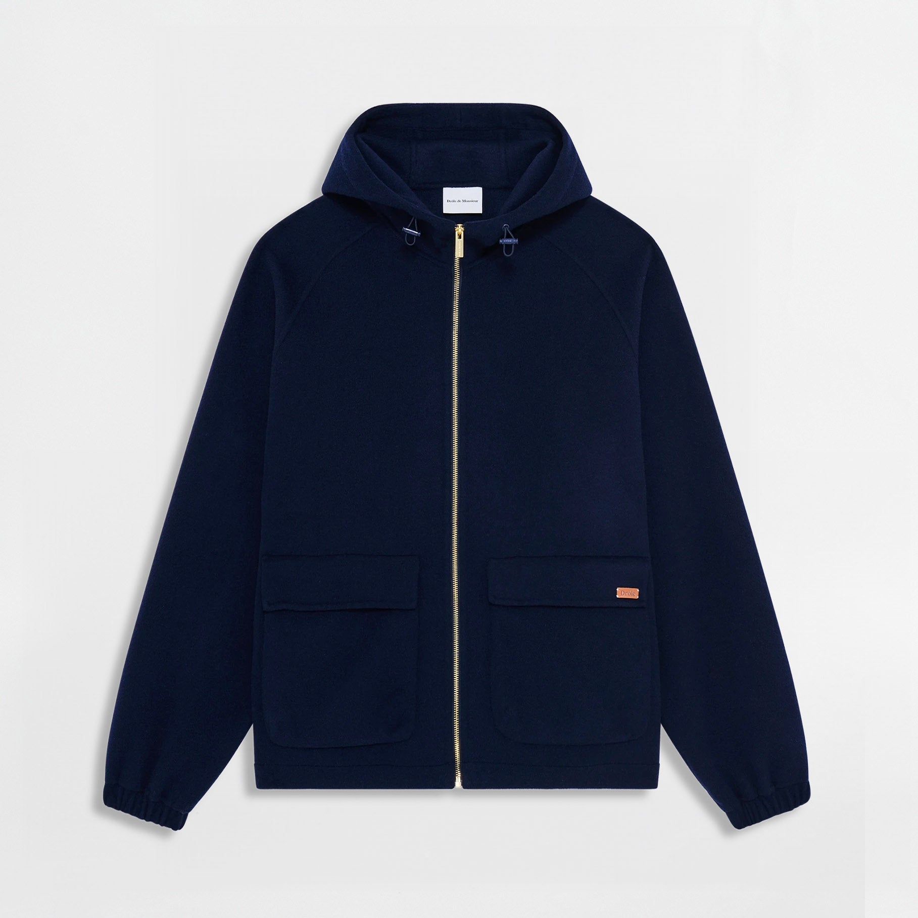 Veste Capuche Laine Drôle de Monsieur Marine