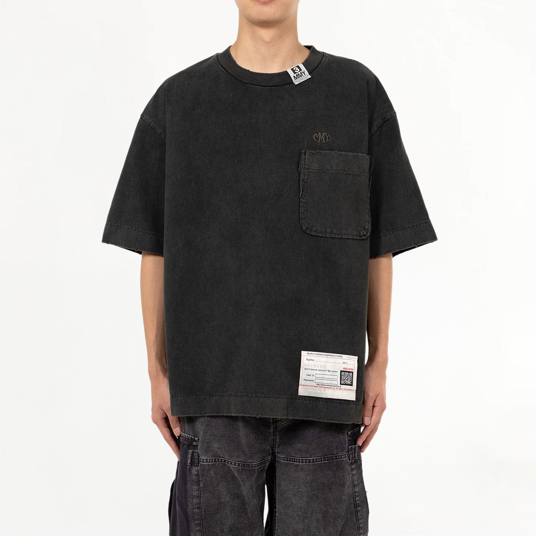 T-shirt Maison Mihara Yasuhiro Amateur Sewn Noir