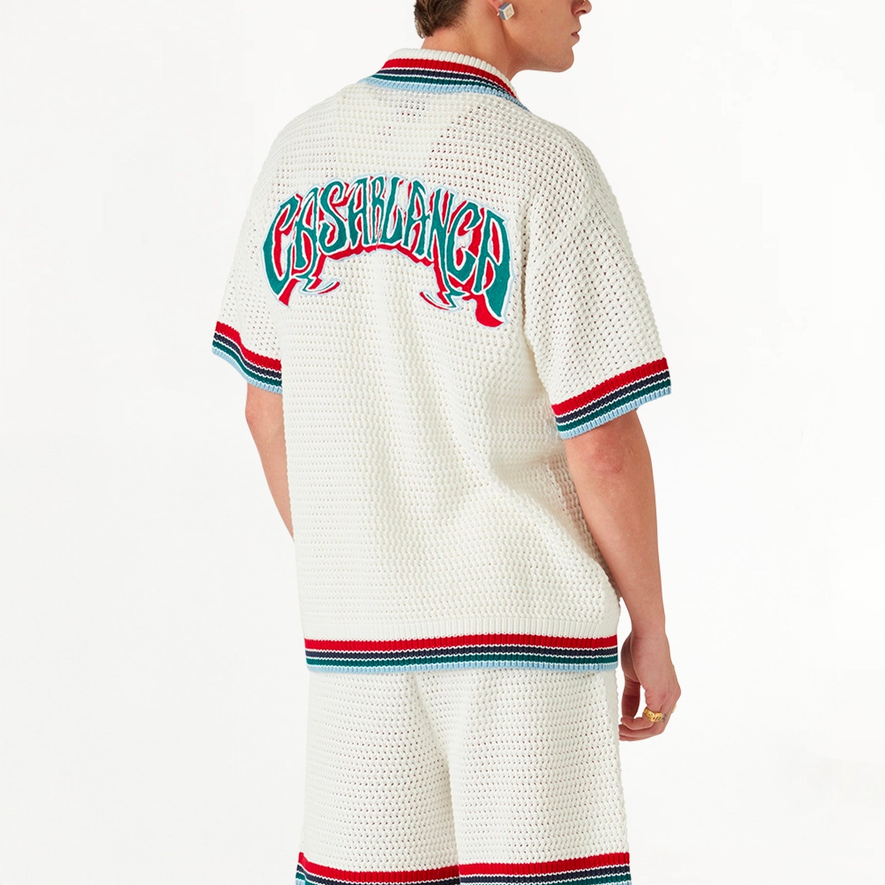 Chemise Casablanca Crochet Sporty Blanc