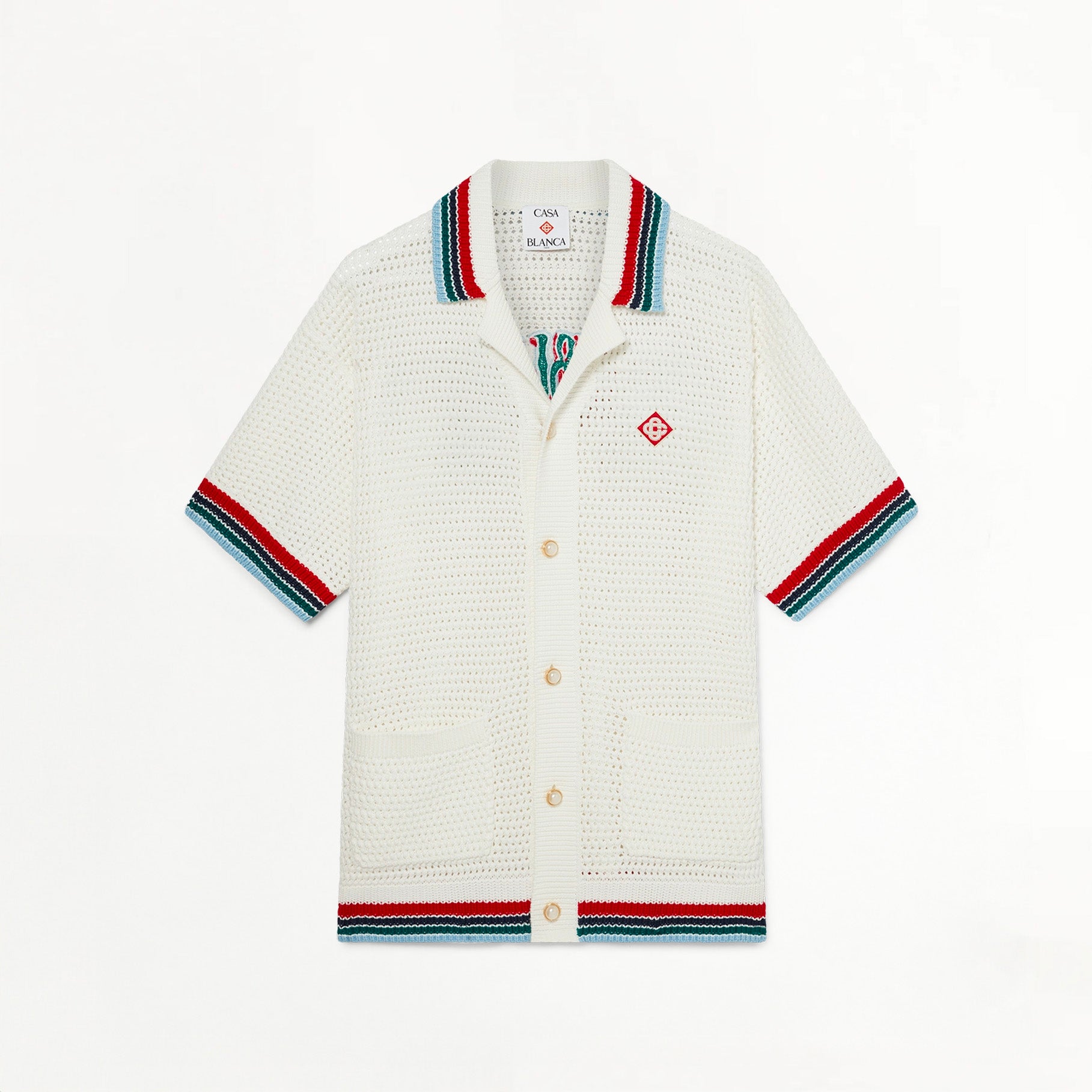 Chemise Casablanca Crochet Sporty Blanc