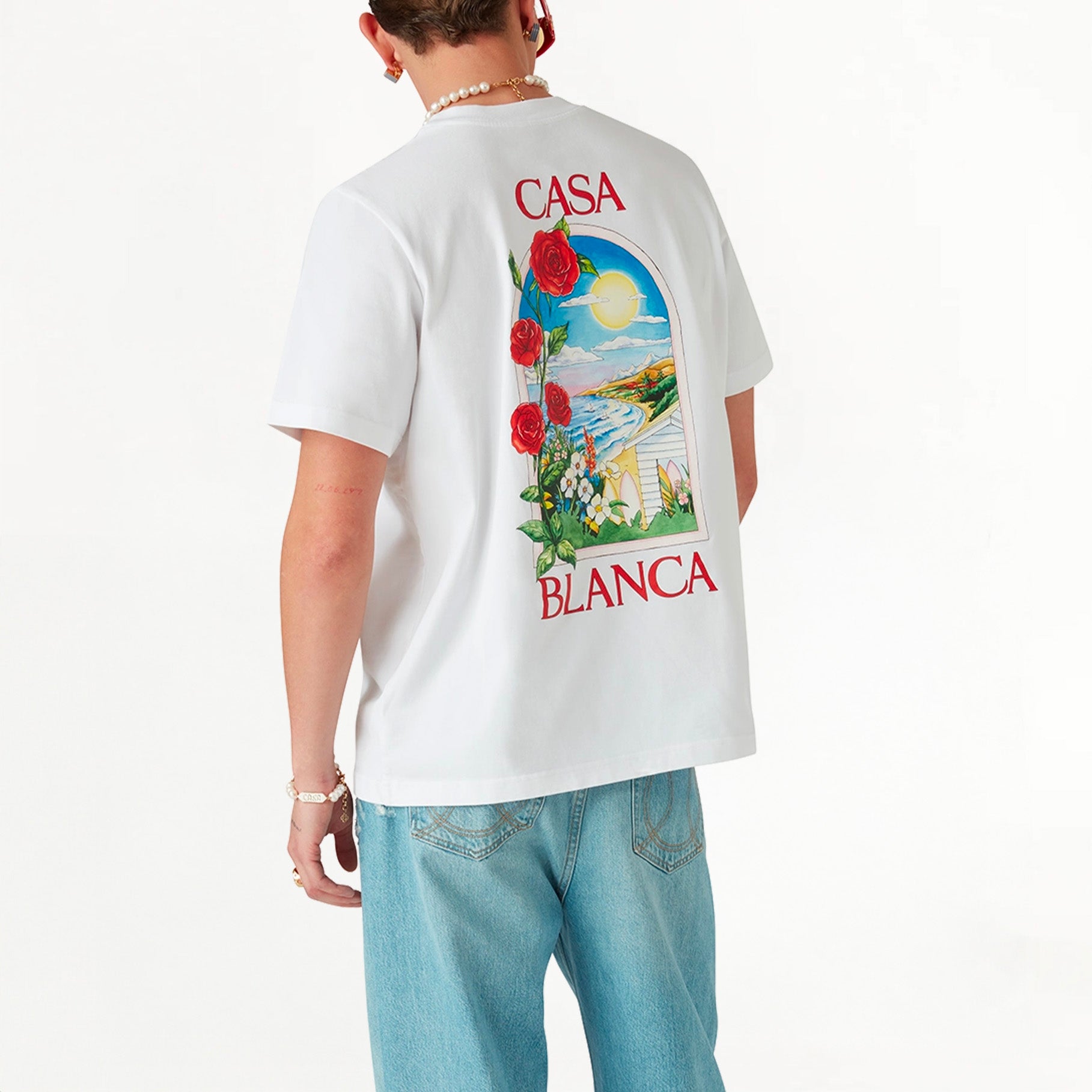 T-shirt Casablanca LA Days Blanc