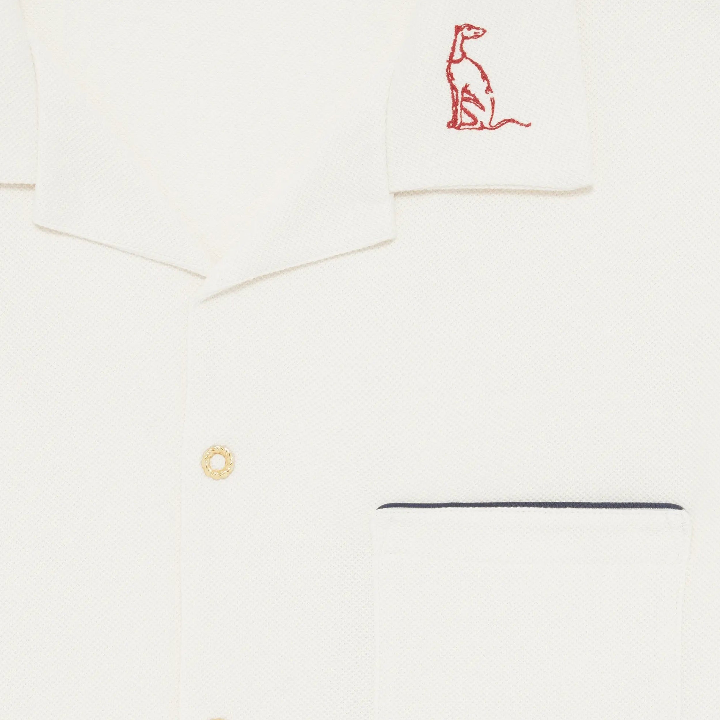 Chemise Drôle de Monsieur Piquée Blanc Cassé