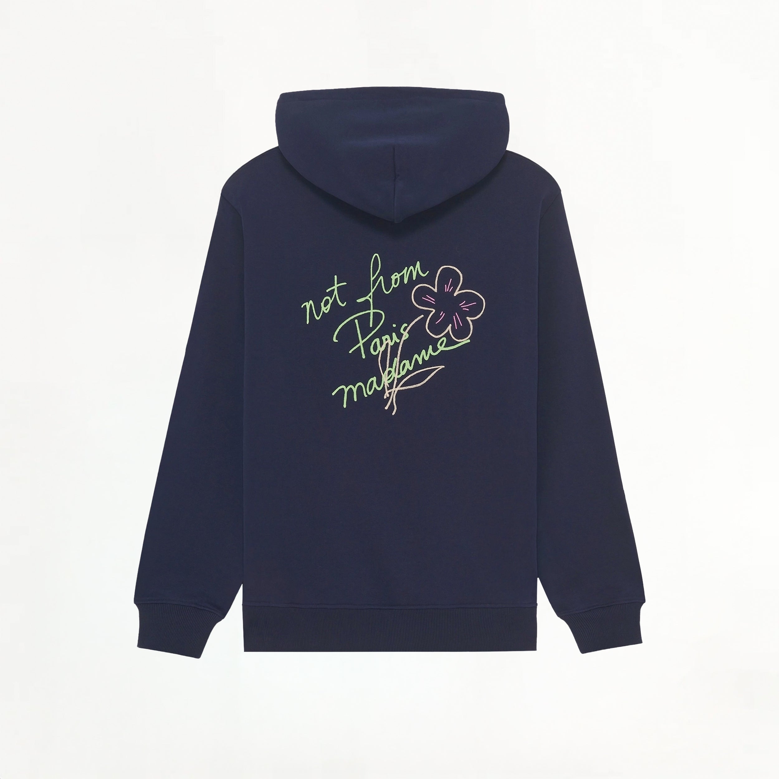 Hoodie Drôle de Monsieur Slogan Esquisse Navy