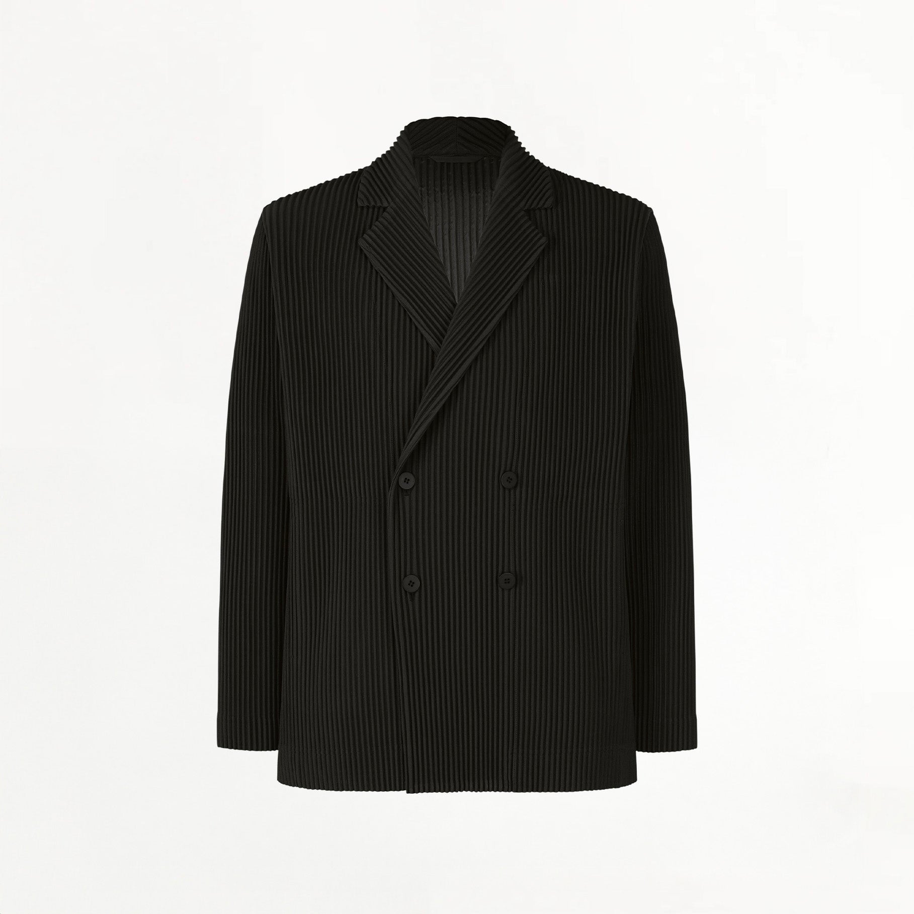 Veste Croisée Homme Plissé Issey Miyake Tailored Pleats 1 Noir