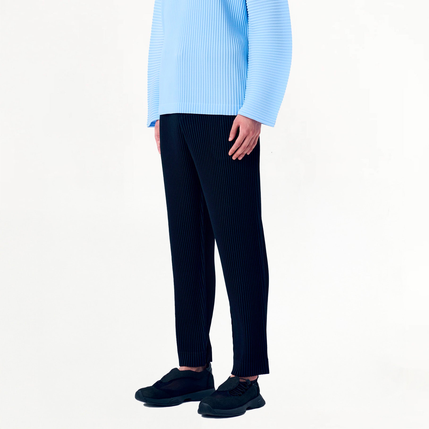 Pantalon Homme Plissé Issey Miyake Wool Like Light Noir