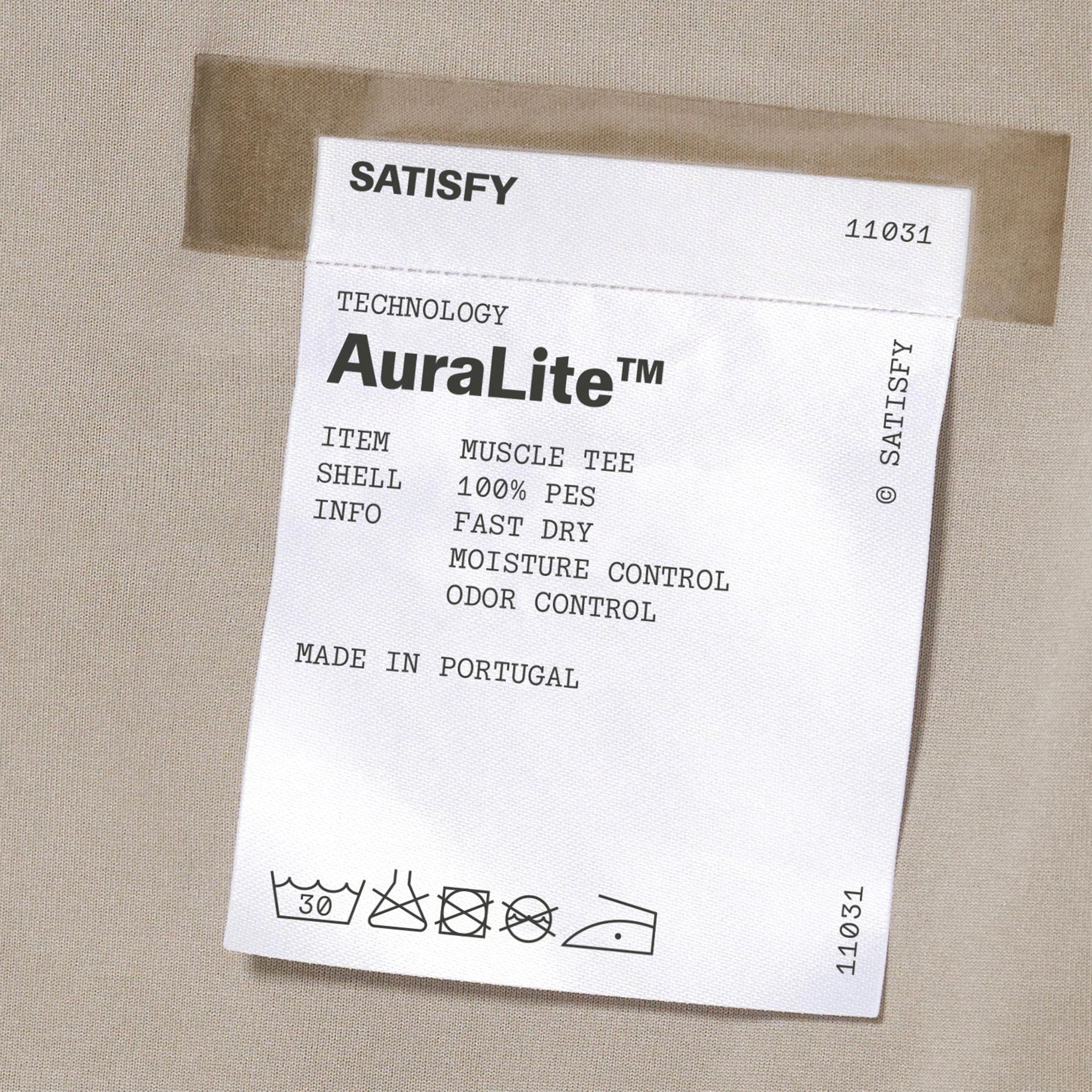 T-shirt Satisfy AuraLite Muscle Tee Mineral Dune