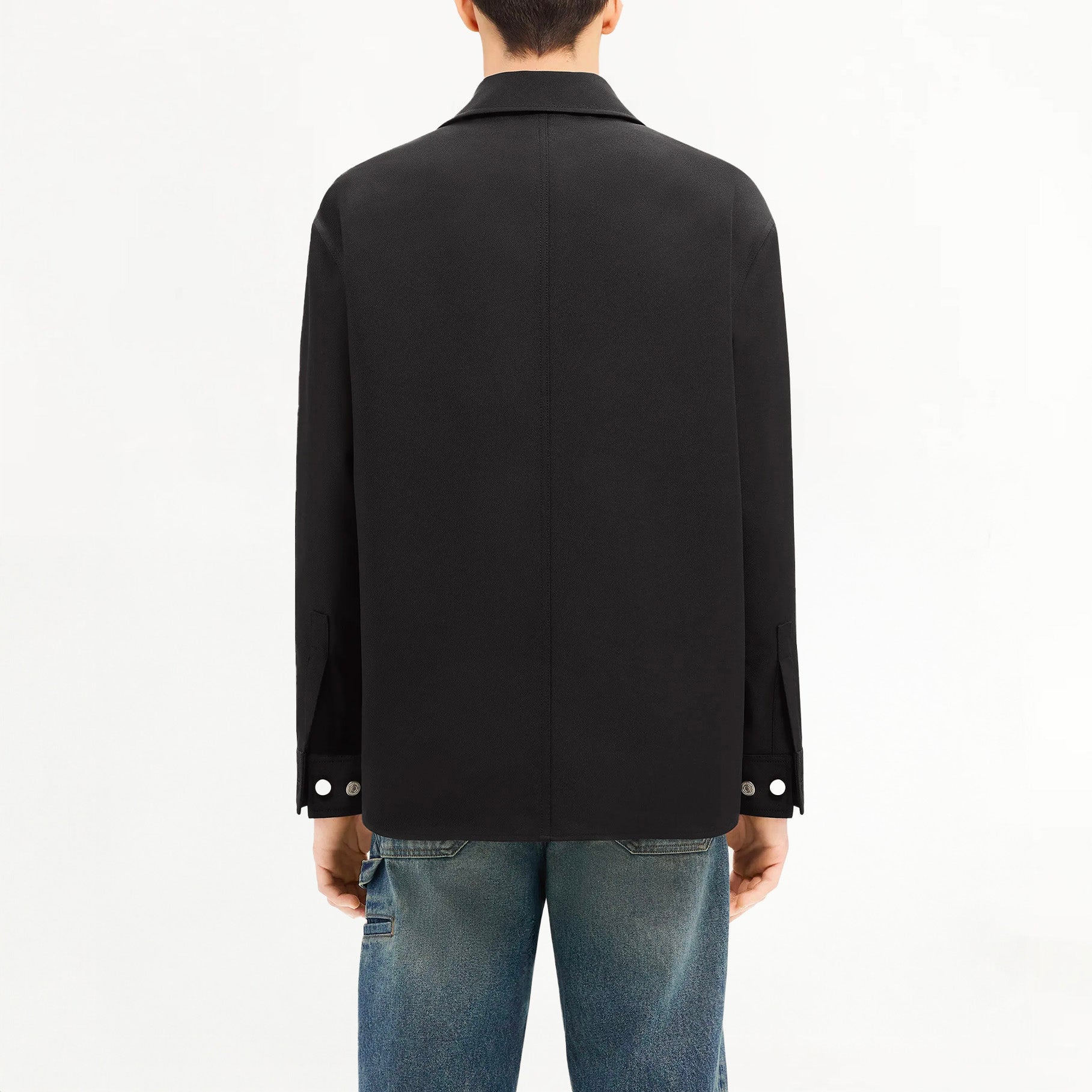 Courreges Retro Twill Oversized Shirt Black
