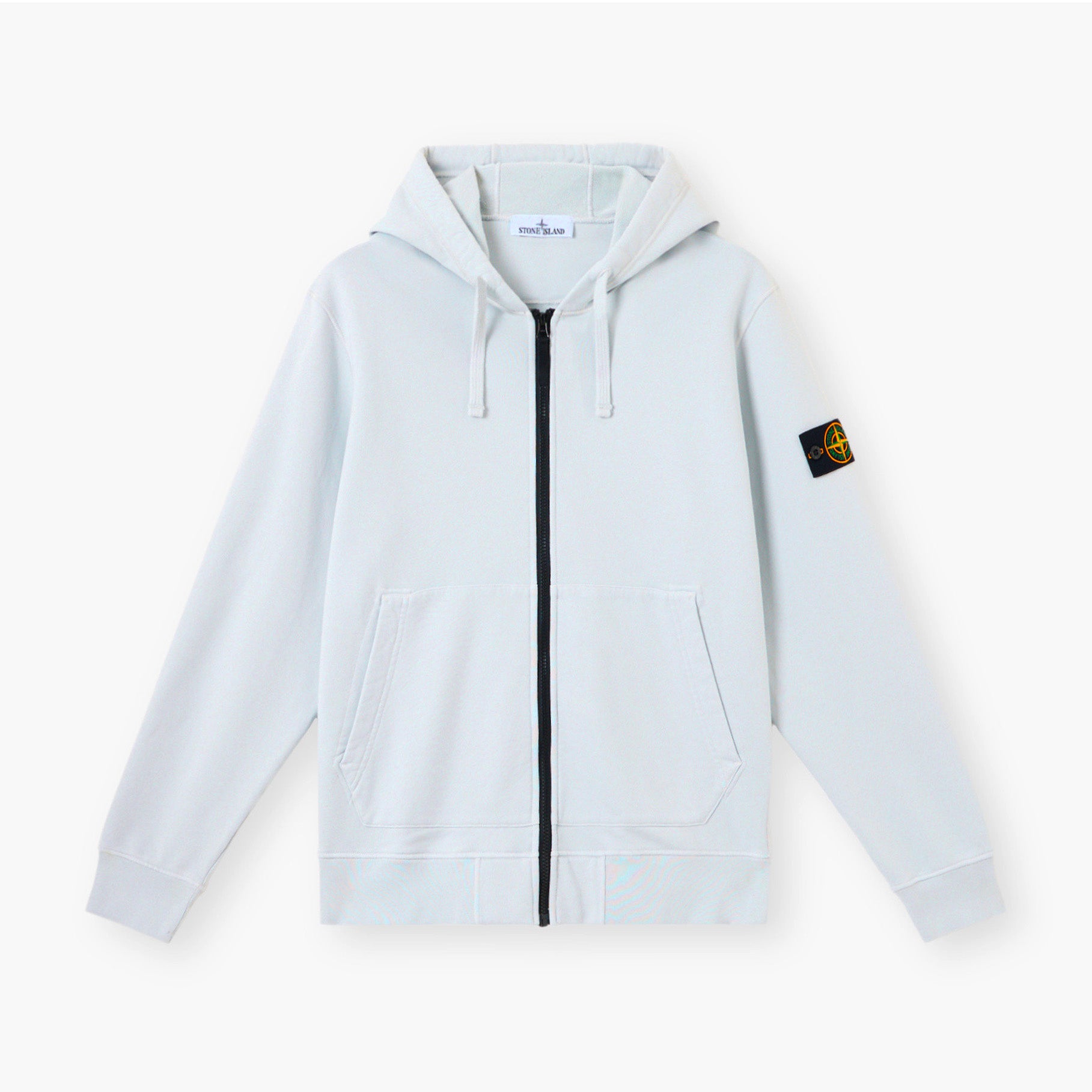 Sweat-shirt Zippé Stone Island Organic Cotton Fleece 6100042 Sky Blue