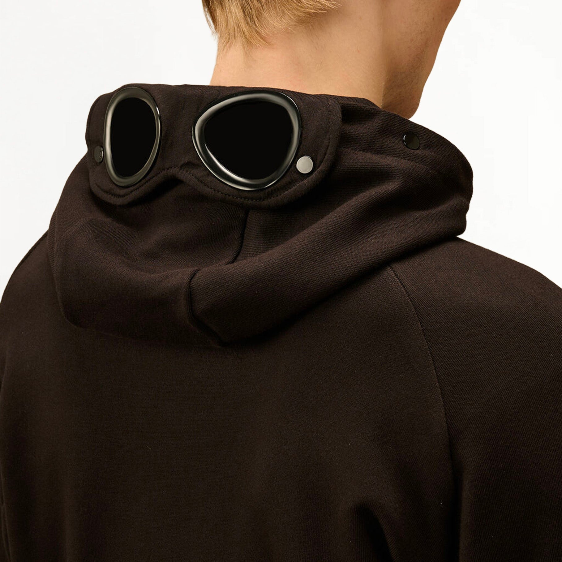 Sweat CP Company Diagonal Raised Fleece Goggle Zip Black