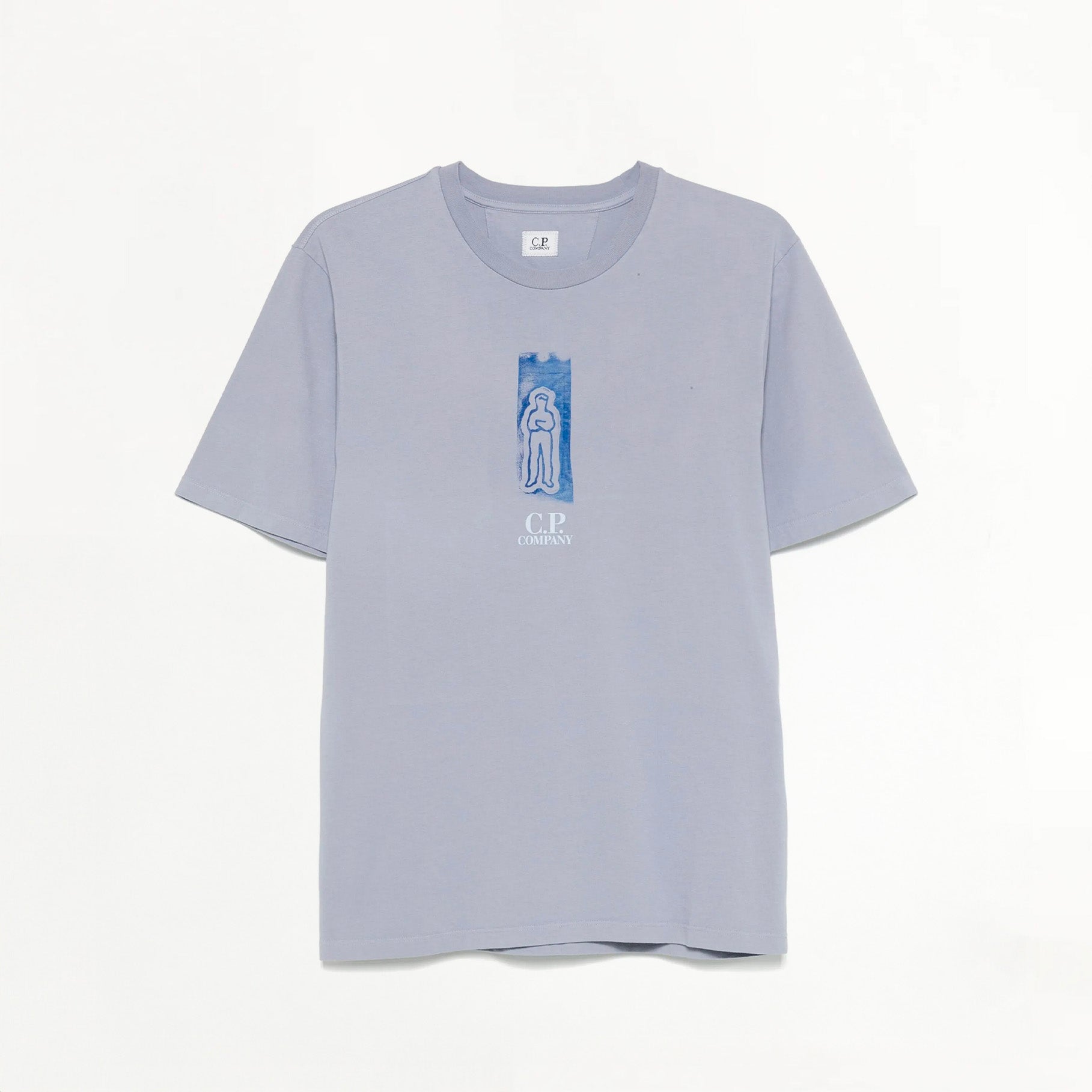 T-shirt C.P Company 24/1 Jersey Front and Back Logo Lavender