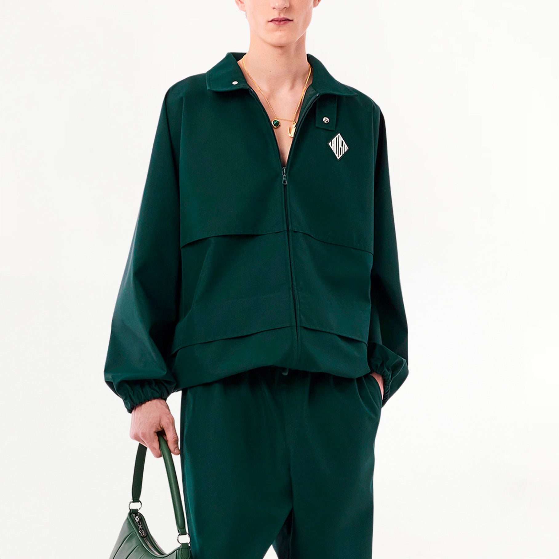 Veste Homme Lacoste Défilé Twill Vert Forêt