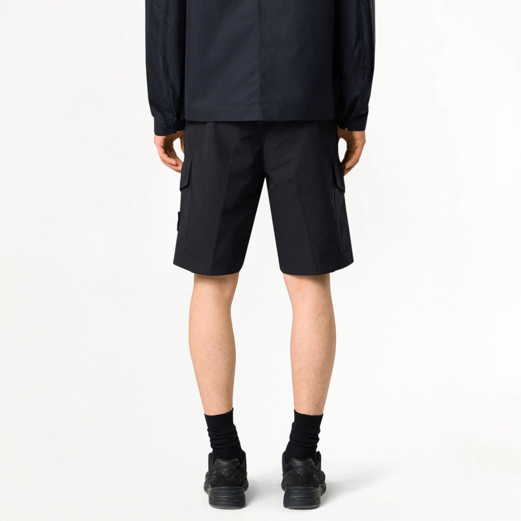 Short Cargo Stone Island Ghost en Coton Canvas L100014 Noir