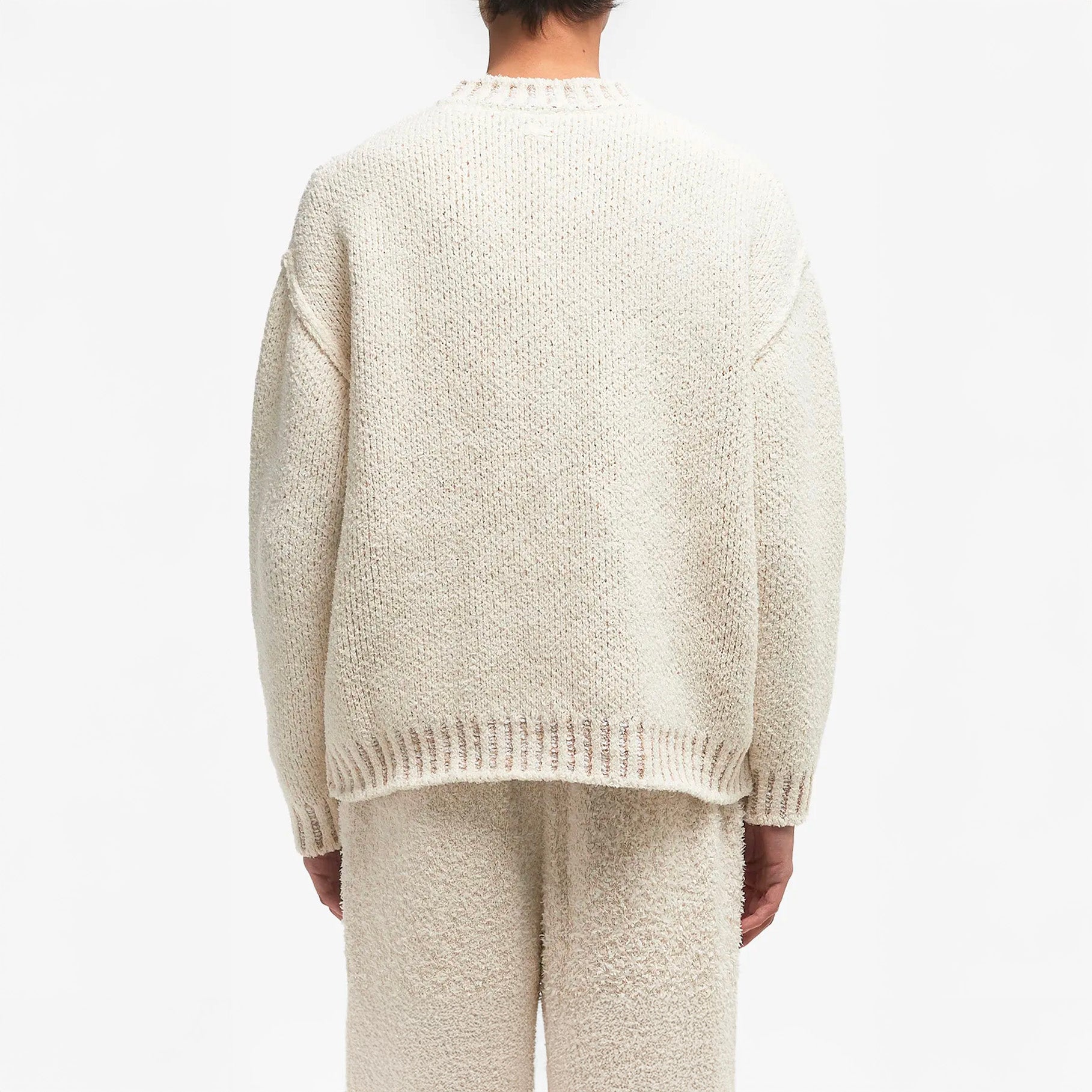 Lacoste Men's Fashion Show Jacquard Crocodile Ecru Sweater