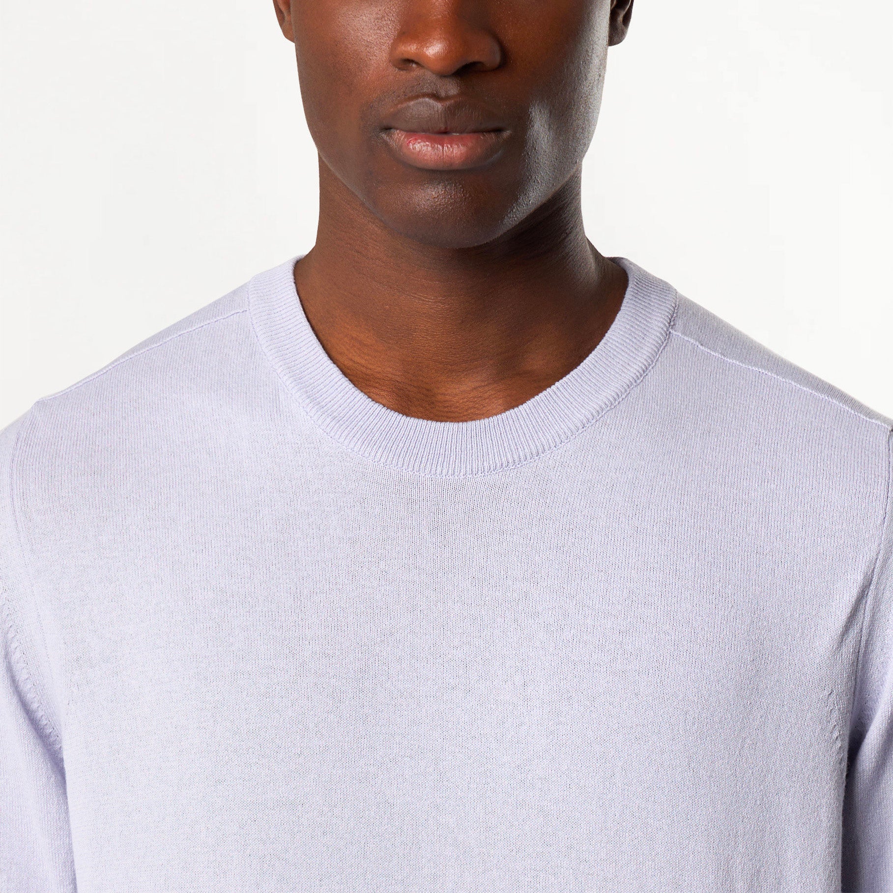 Pull Ras-du-cou Stone Island en Coton Bio 5100062 Lilas