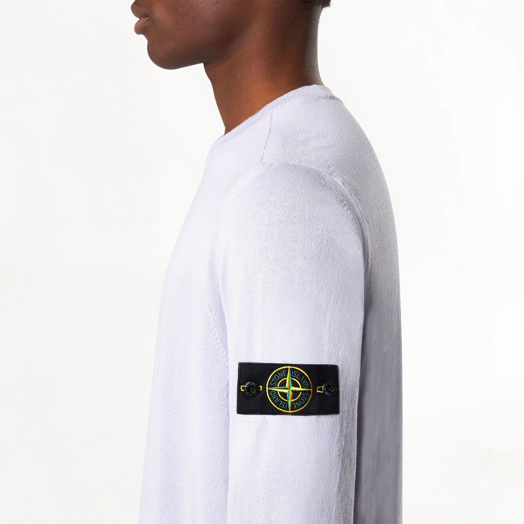 Pull Ras-du-cou Stone Island en Coton Bio 5100062 Lilas