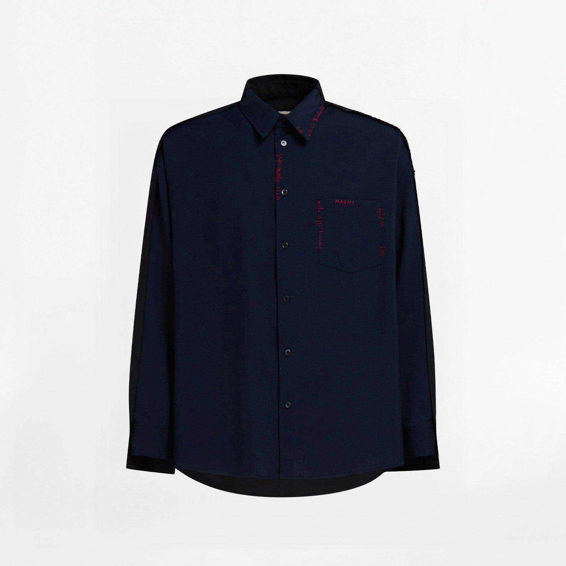 Chemise Marni Tropical Wool Bleu Profond