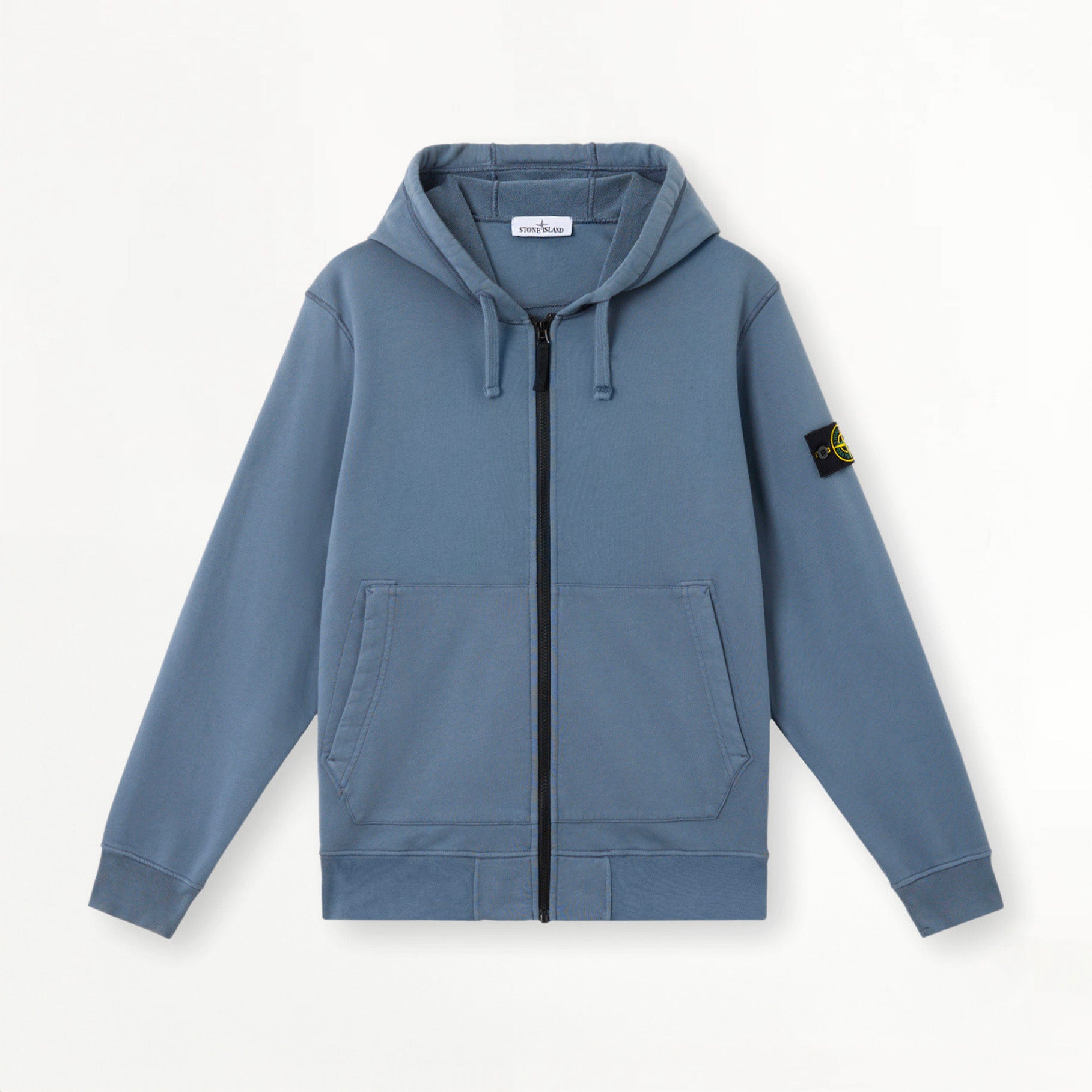 Sweat-shirt Zippé Stone Island Organic Cotton Fleece 6100042 Dark Blue
