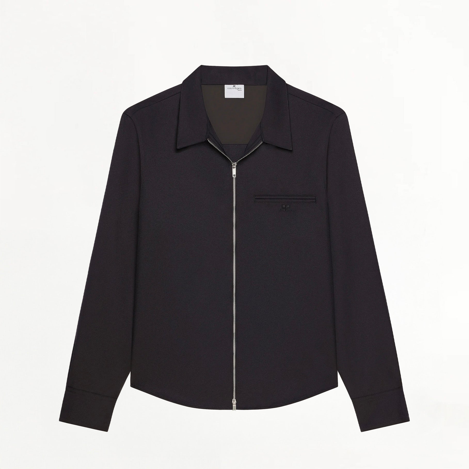 Chemise Homme Courrèges Zippée Twill Noir