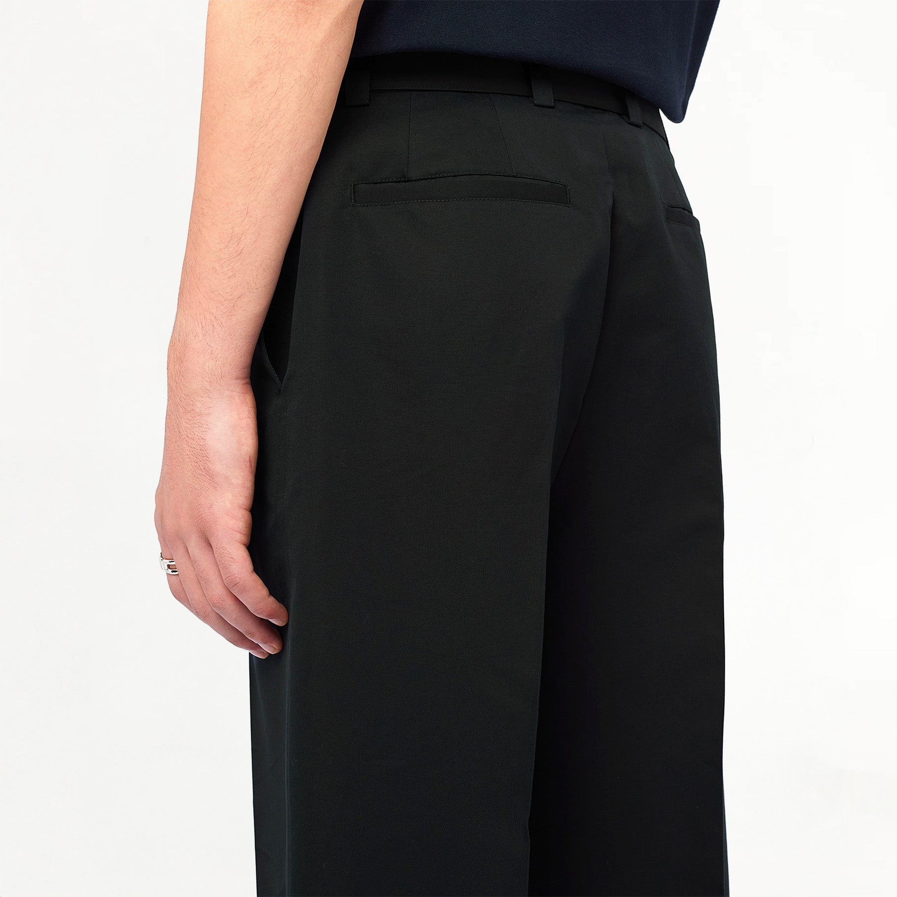 Jil Sander Belted Trousers Black