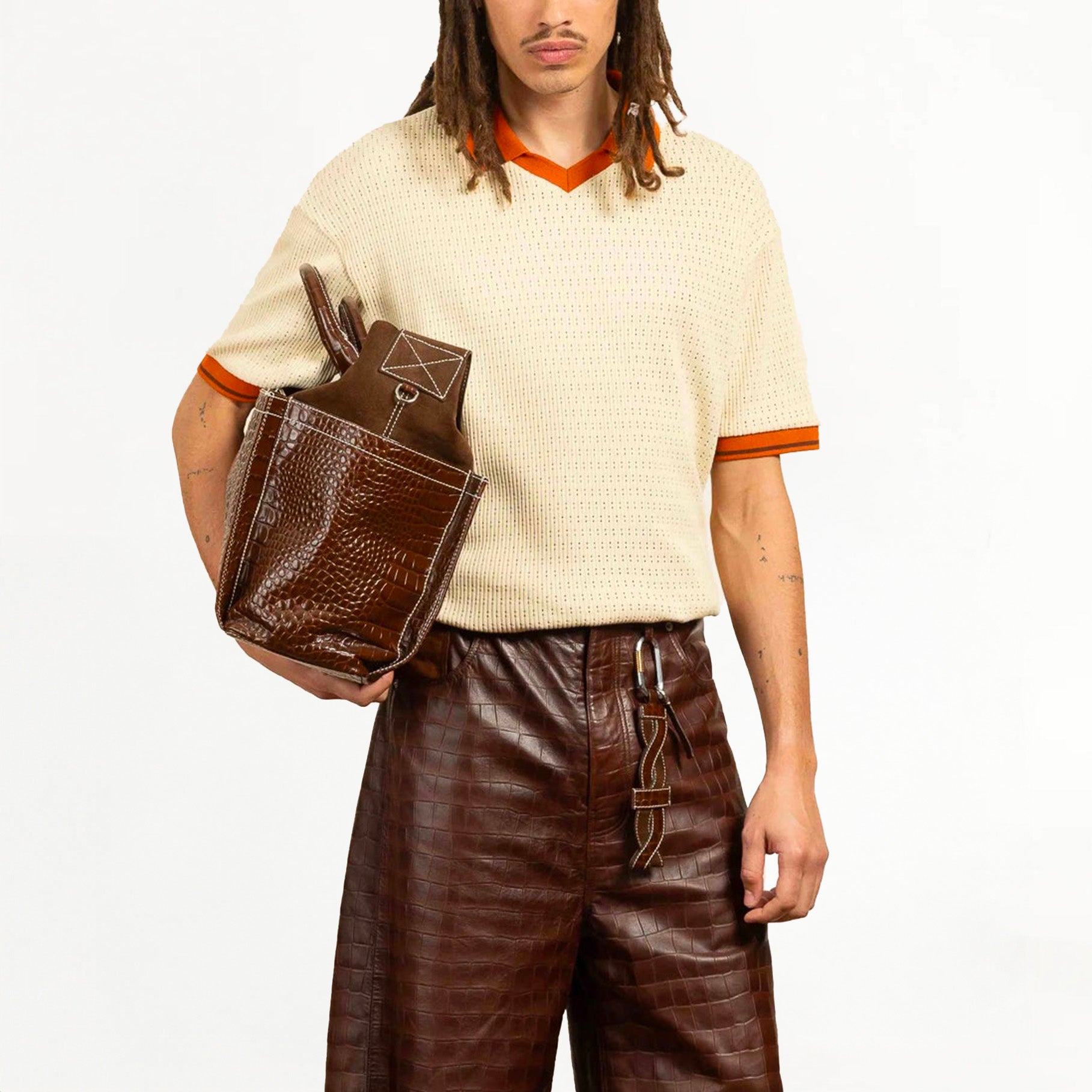 Polo Homme Drôle de Monsieur Ajouré Beige