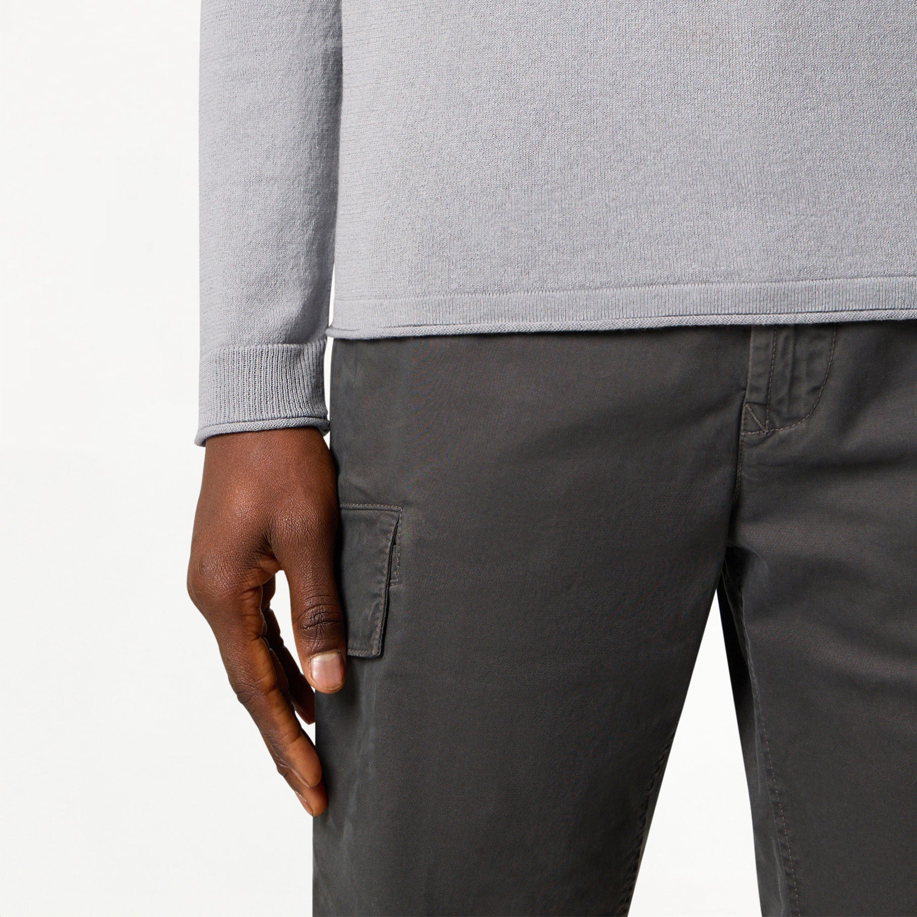 Pull Stone Island Light Raw Hand Organic Cotton 5100062 Gris Perle