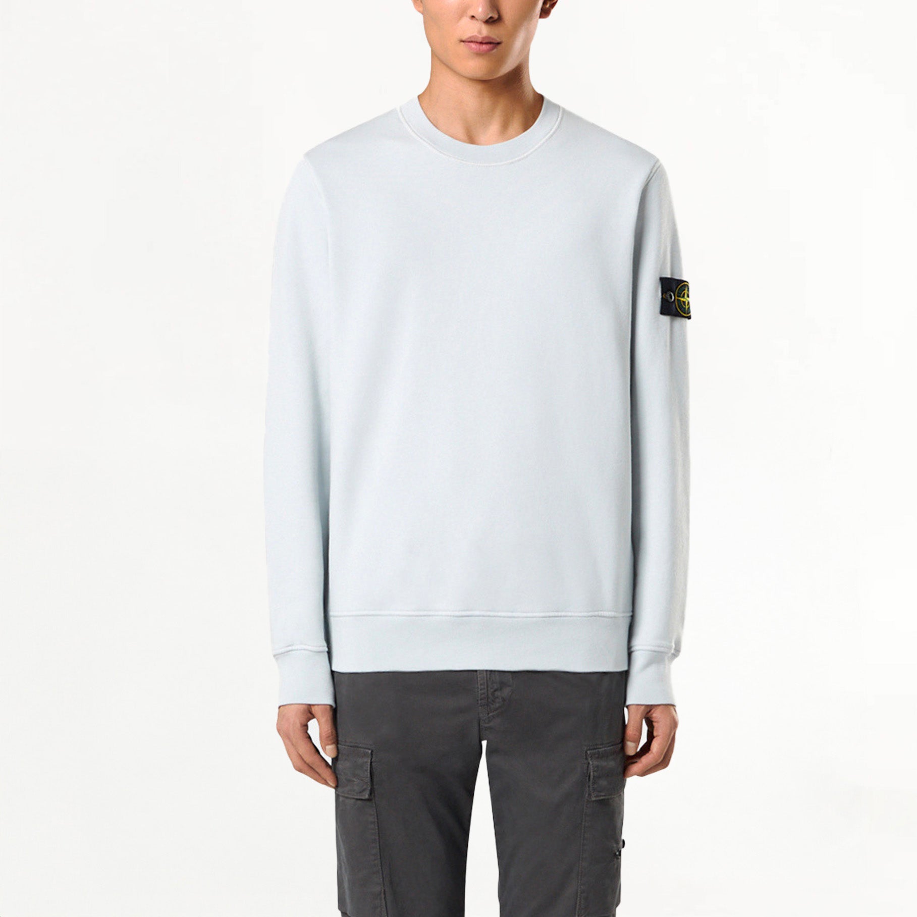 Sweat-shirt Stone Island Organic Cotton Fleece 6100044 Sky Blue