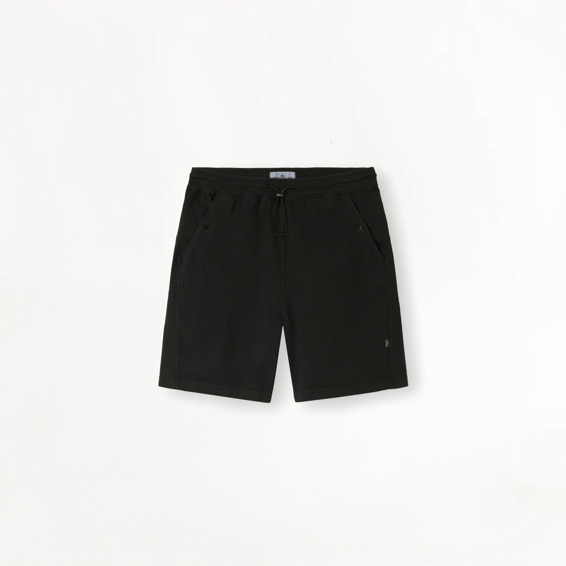 Short Stone Island en Jersey de Coton 6200004 Noir
