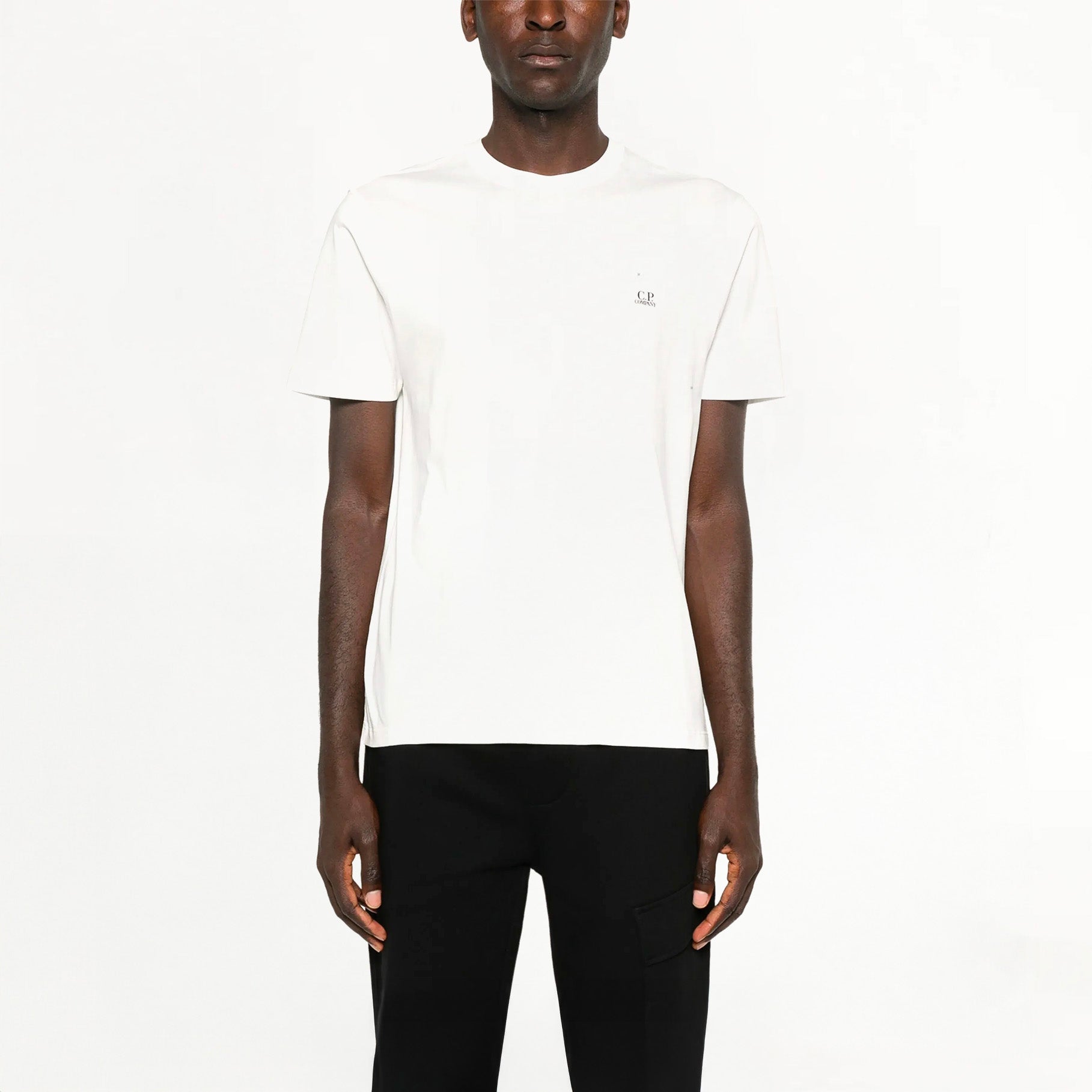 T-shirt C.P. Company 30/1 Jersey Back Goggle Blanc