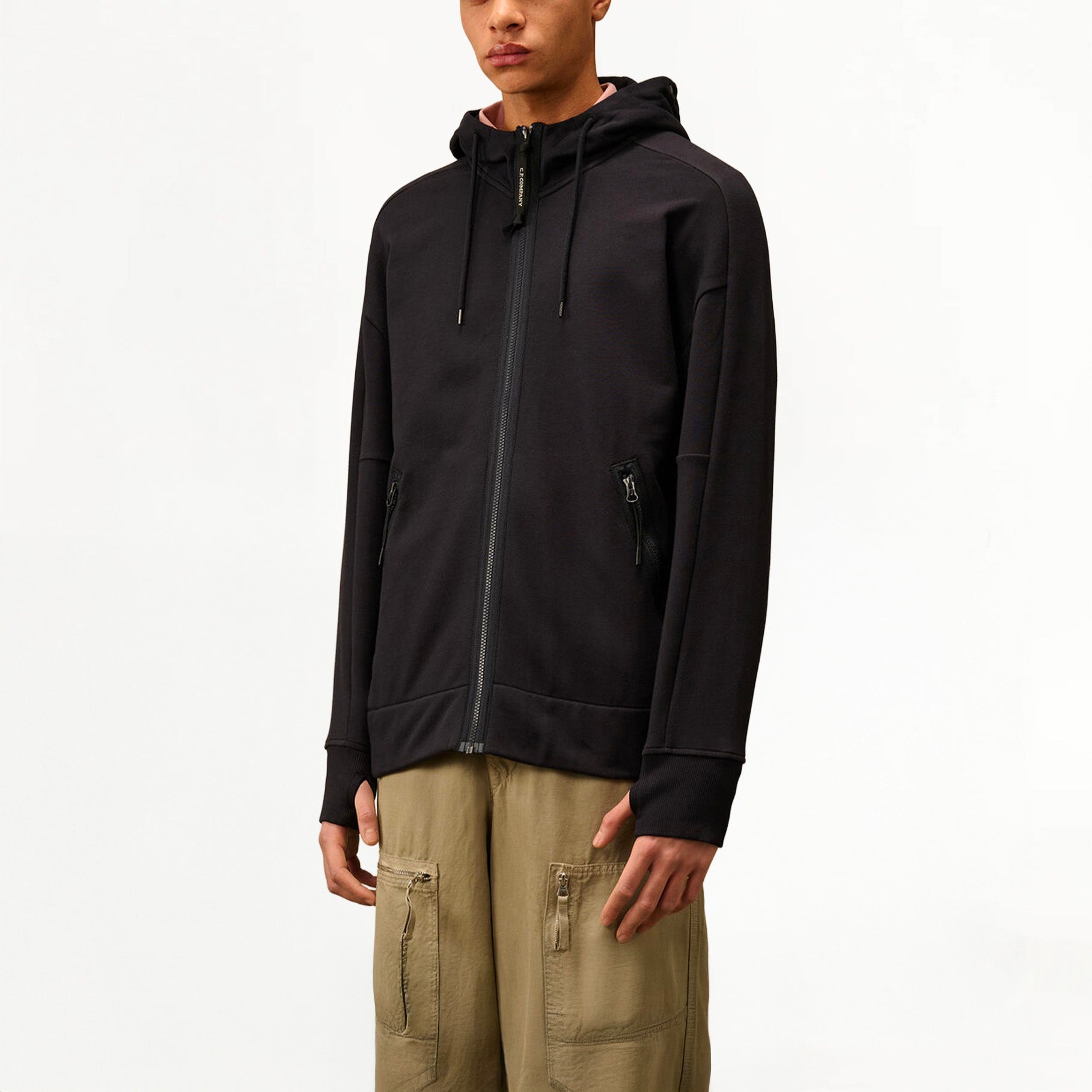 Sweatshirt à Capuche C.P Company Diagonal Raised Fleece Goggle Total Eclipse