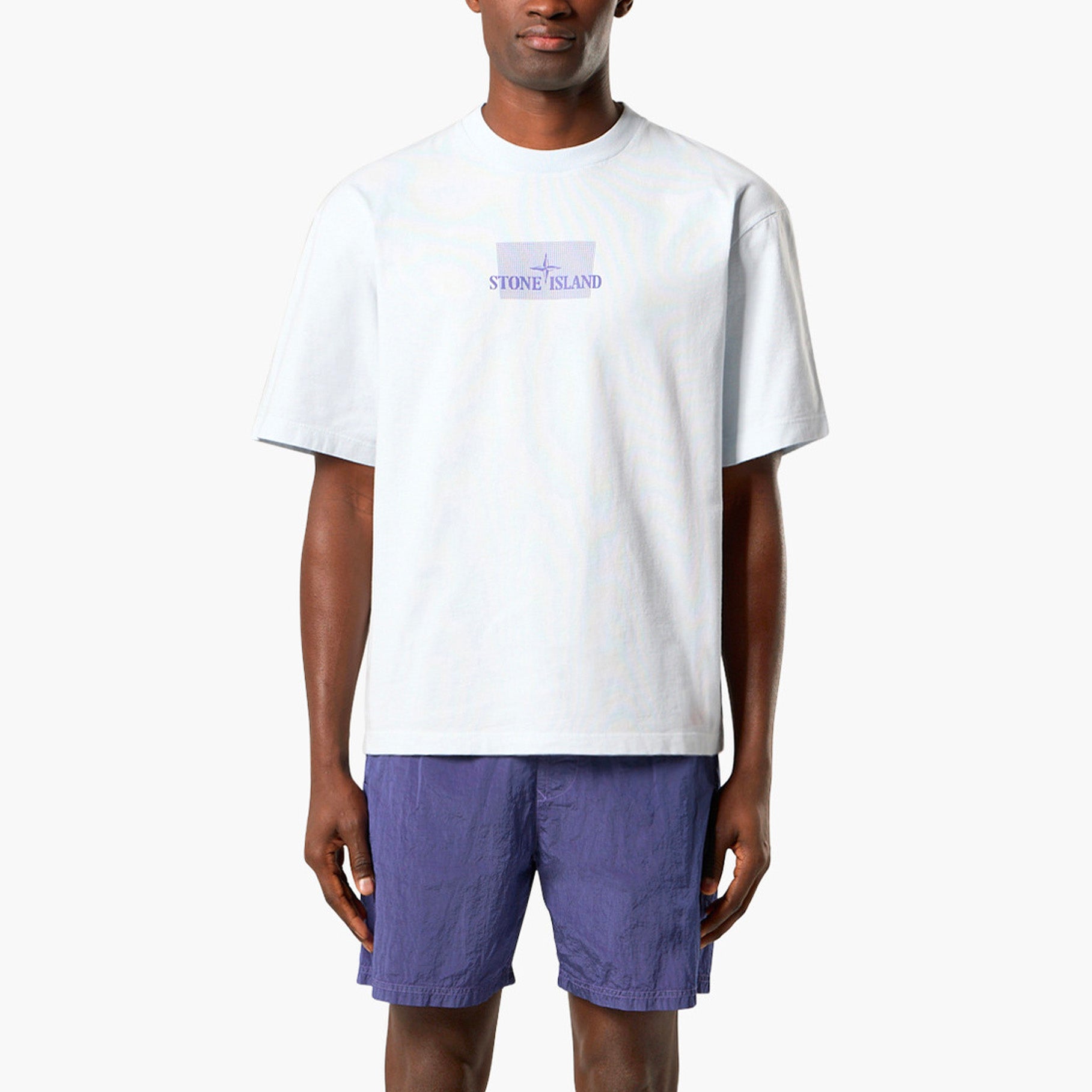 T-shirt Stone Island Grid 2100016 Bleu Ciel