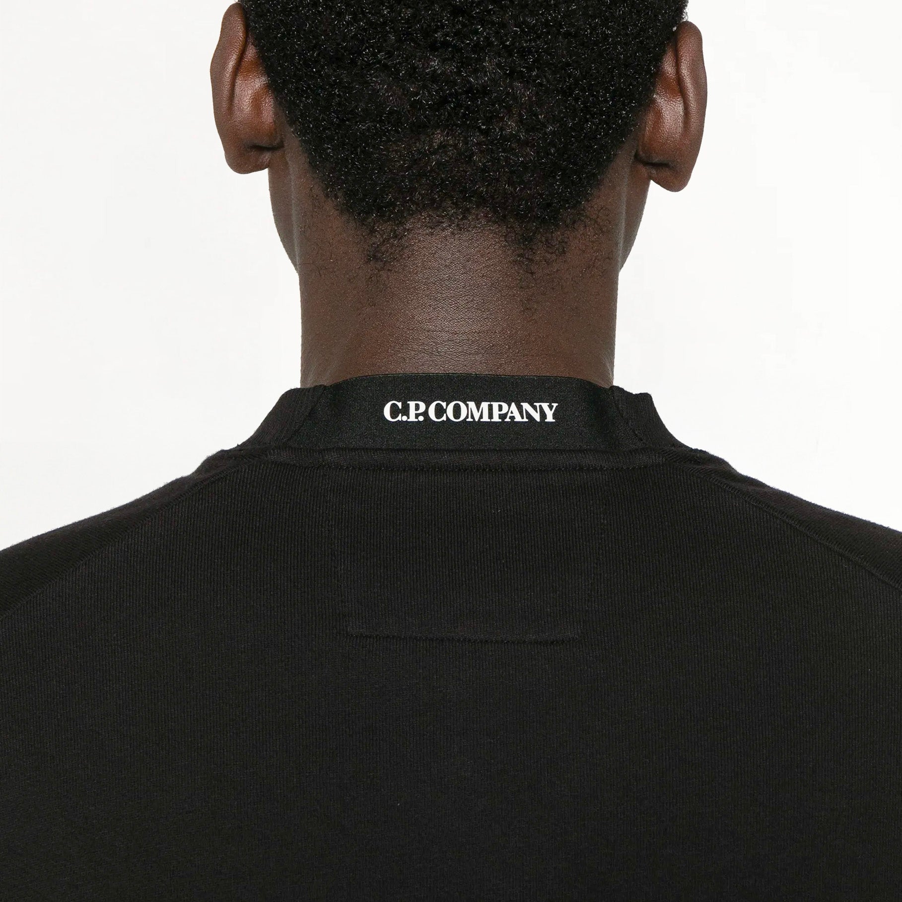 CP Company Diagonal Raised Fleece Lens Sweatshirt Black