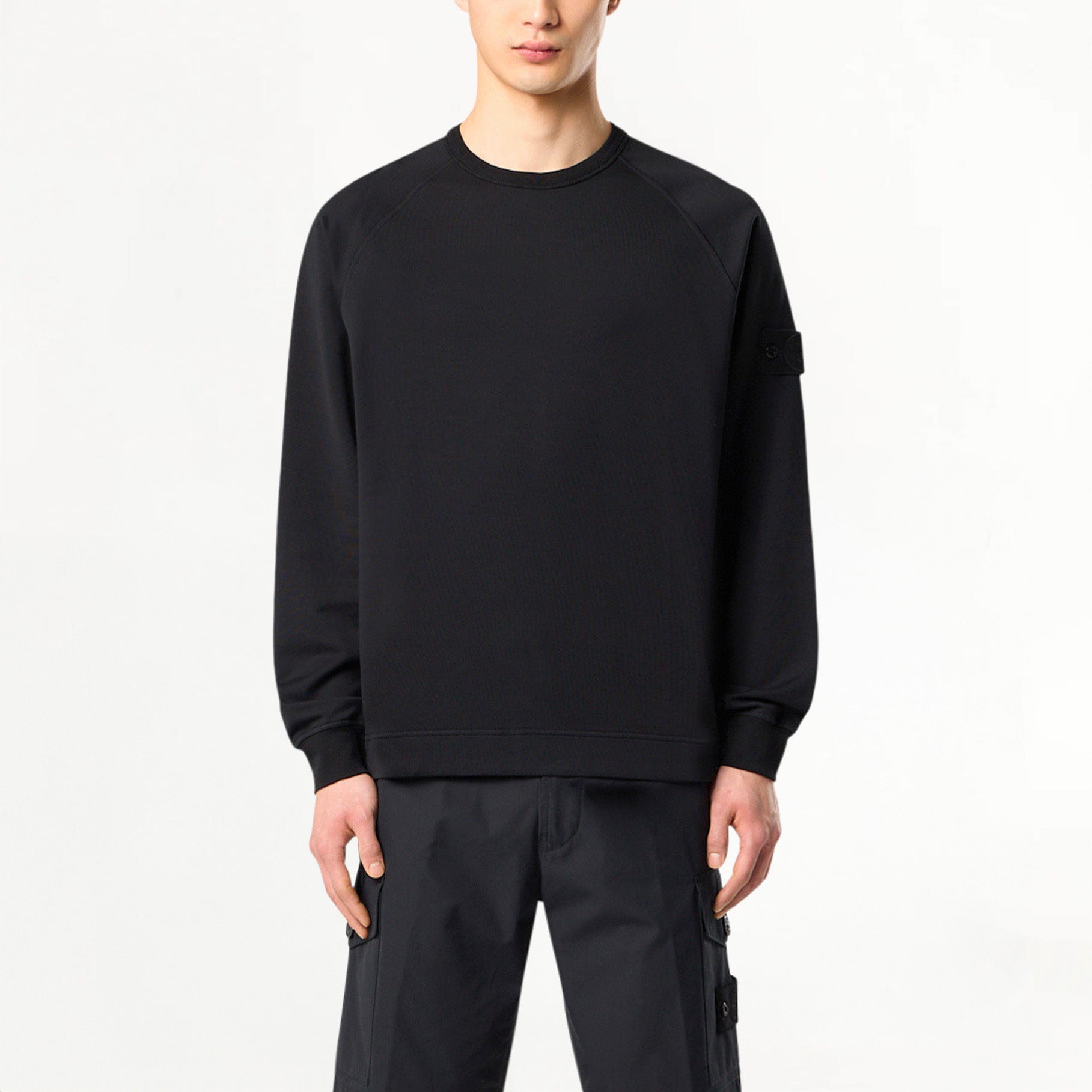 Sweat-shirt Stone Island Ghost en Coton Stretch 6100011 Noir