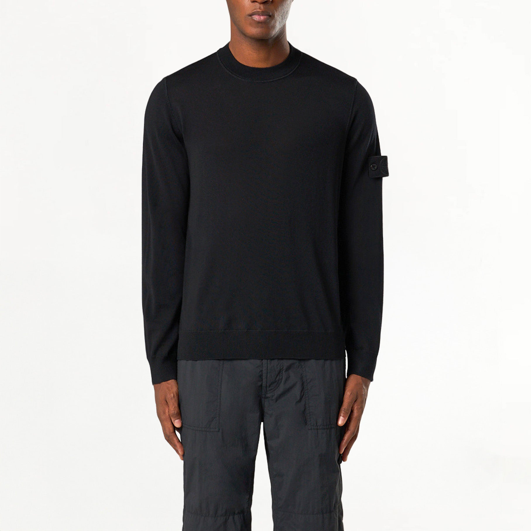 Pull Stone Island Ghost Ras-du-cou en Laine RWS 5100066 Noir