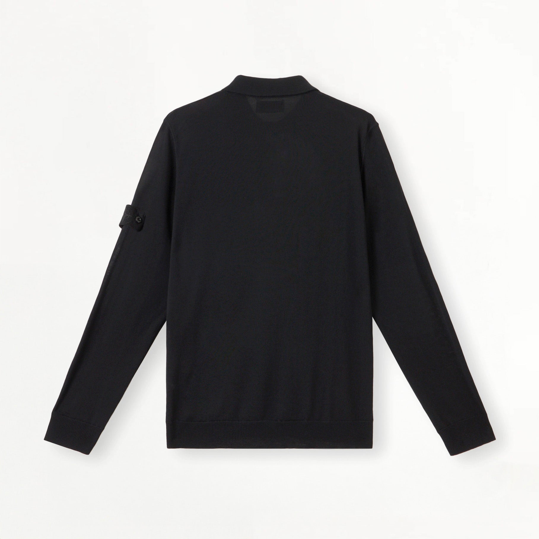 Polo Stone Island Ghost Manches Longues en Laine RWS 5100071 Noir