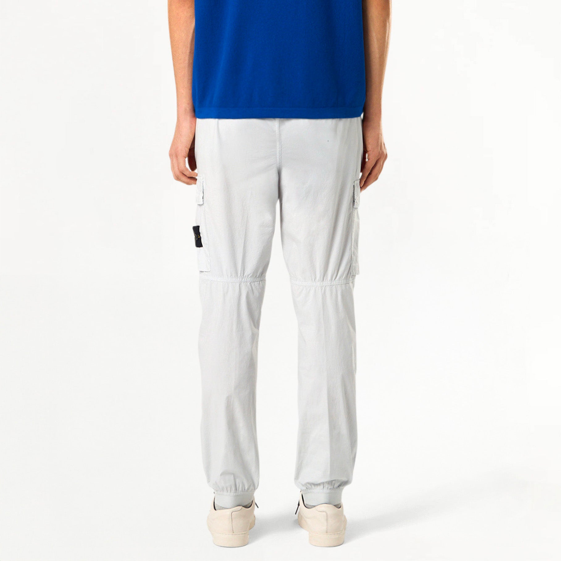 Stone Island Stretch Cotton Tela Paracadute Trousers 3100031 Pearl