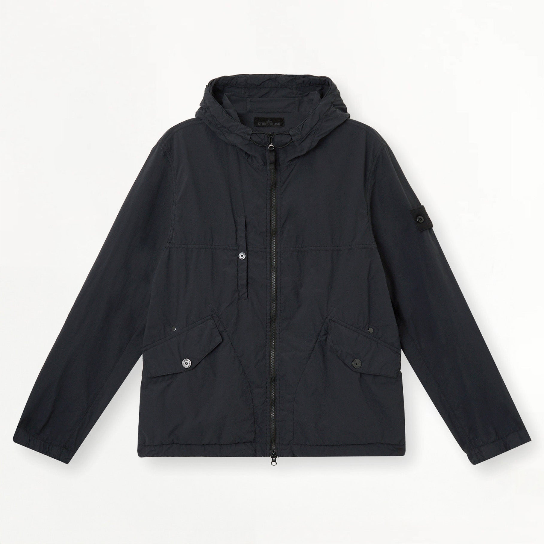 Parka Stone Island Ghost Déperlante en Nylon Smerigliato 4100032 Noir