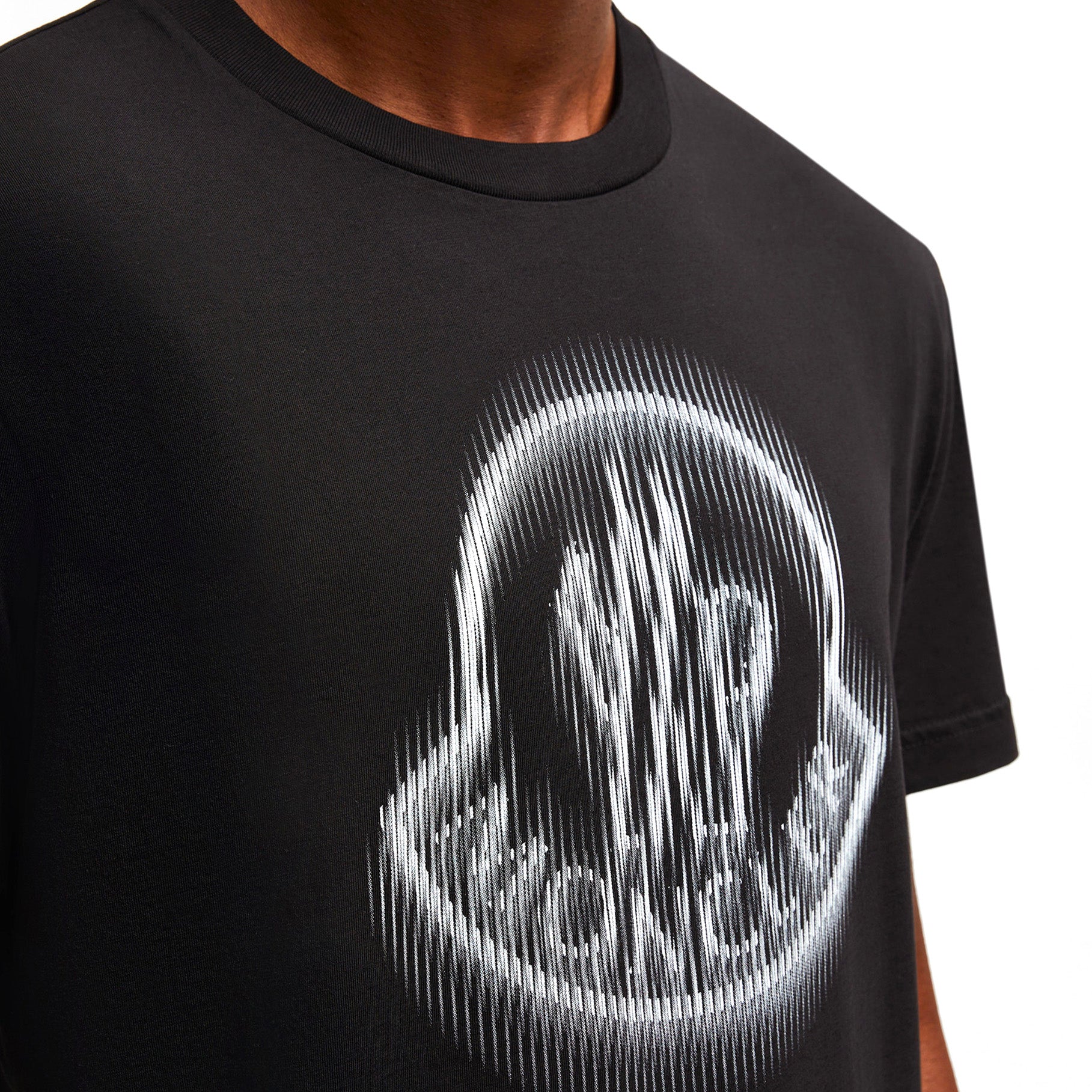 T-shirt Moncler Motion Blur Logo Noir