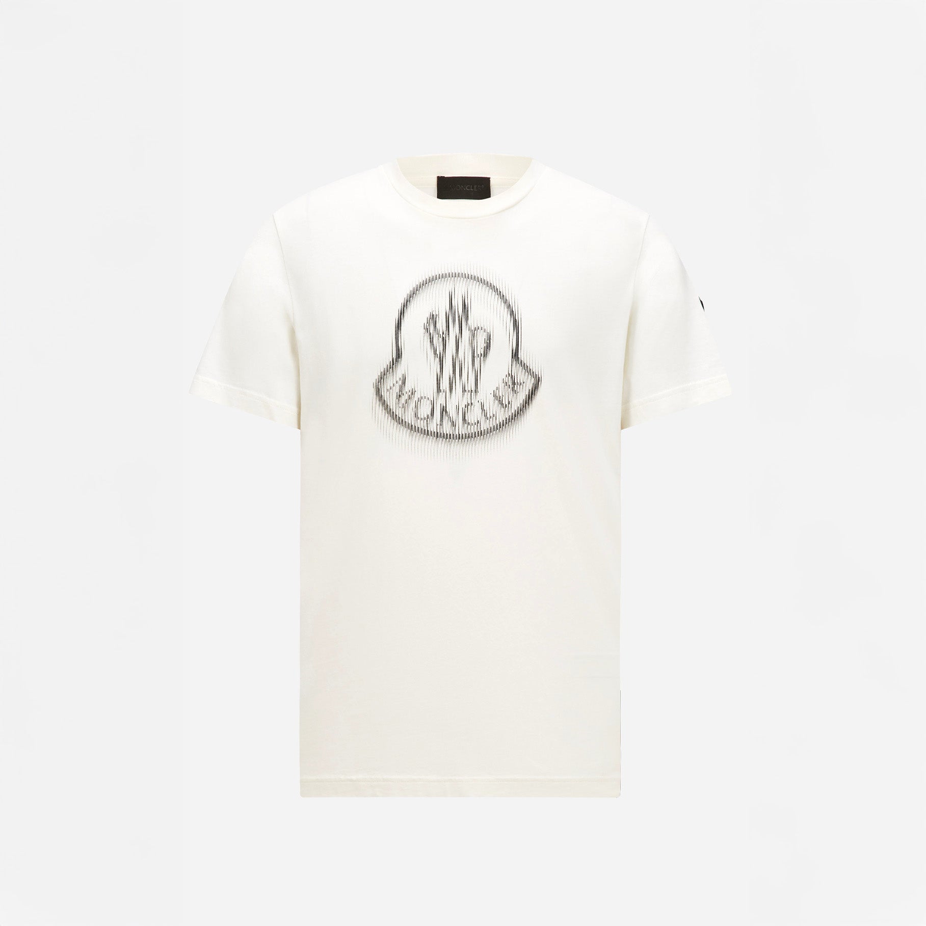 T-shirt Moncler Motion Blur Logo Blanc