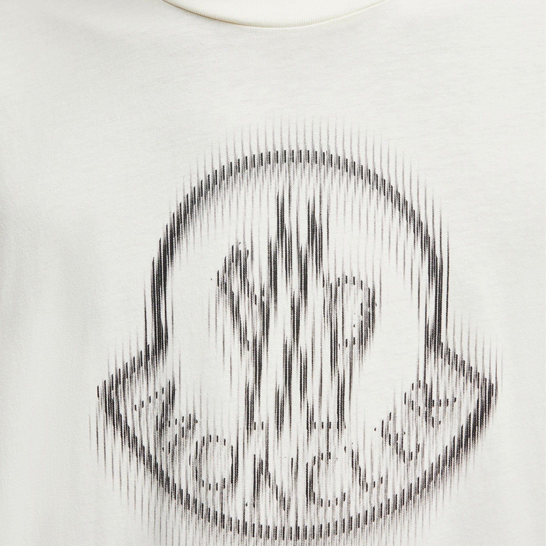 T-shirt Moncler Motion Blur Logo Blanc