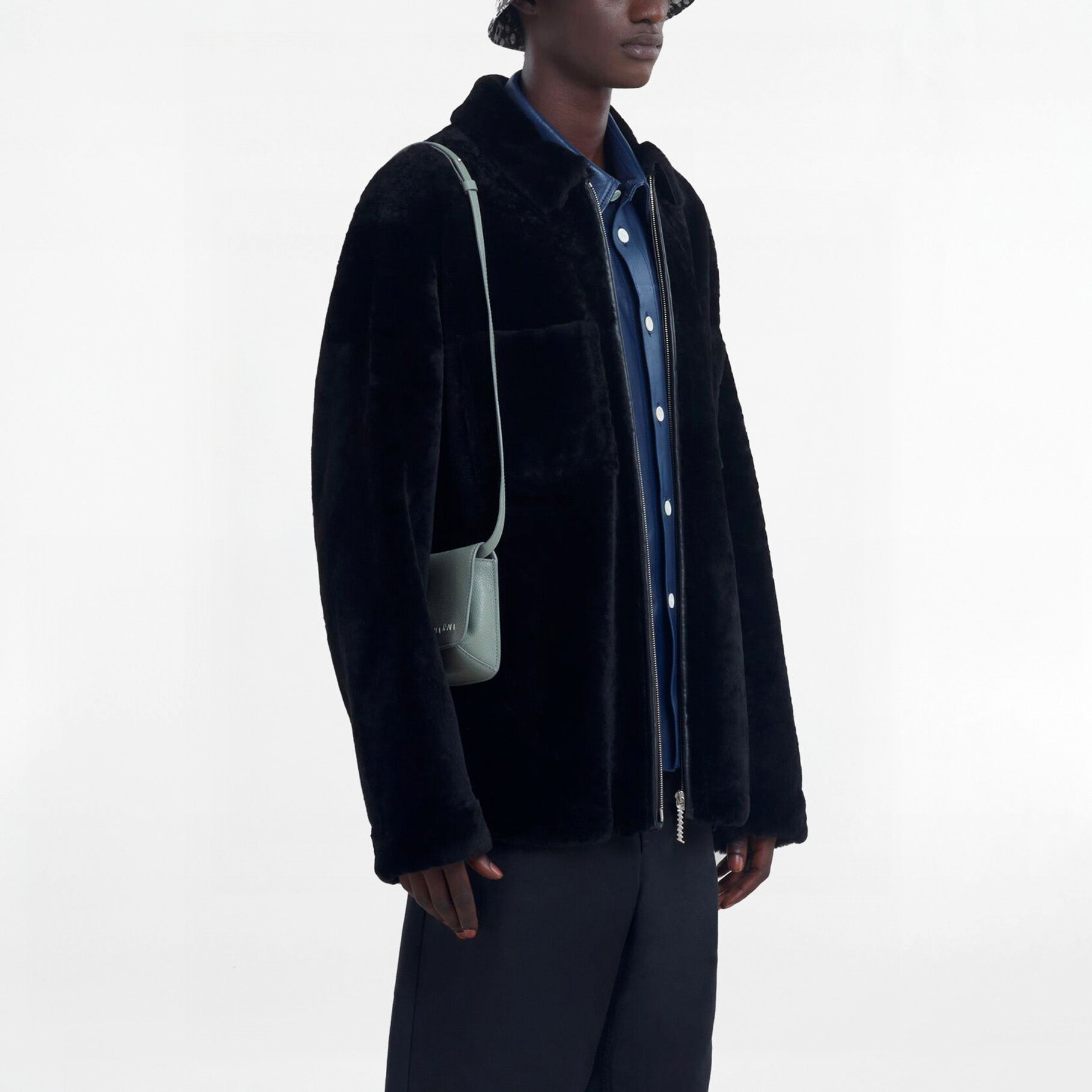 Veste Marni Shearling Noire