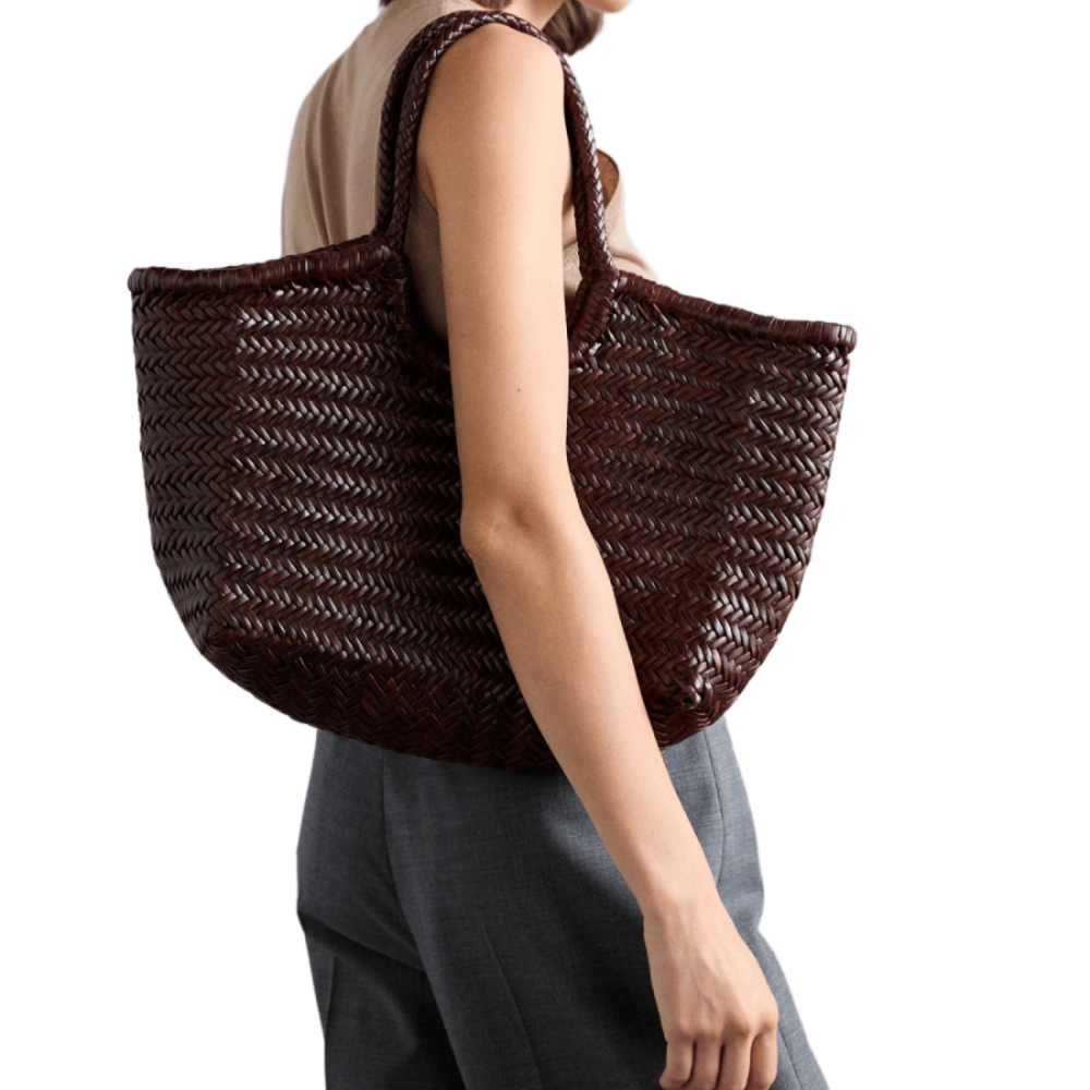 Sac tressé en cuir “Nantucket Big”