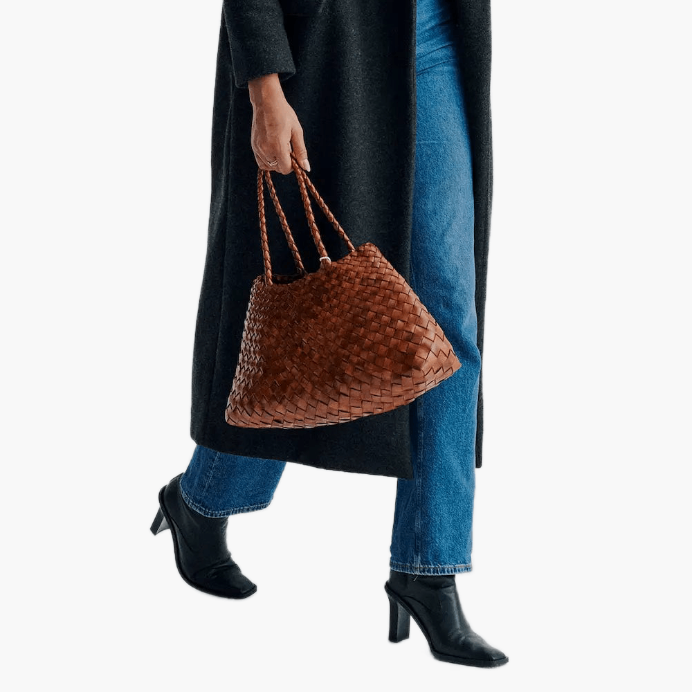 Sac tressé en cuir “Santa Croce Big”