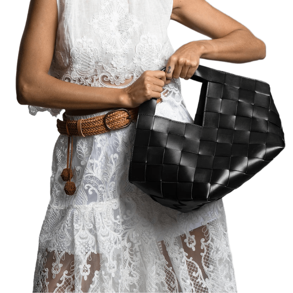 Sac tressé en cuir “Botteghe”