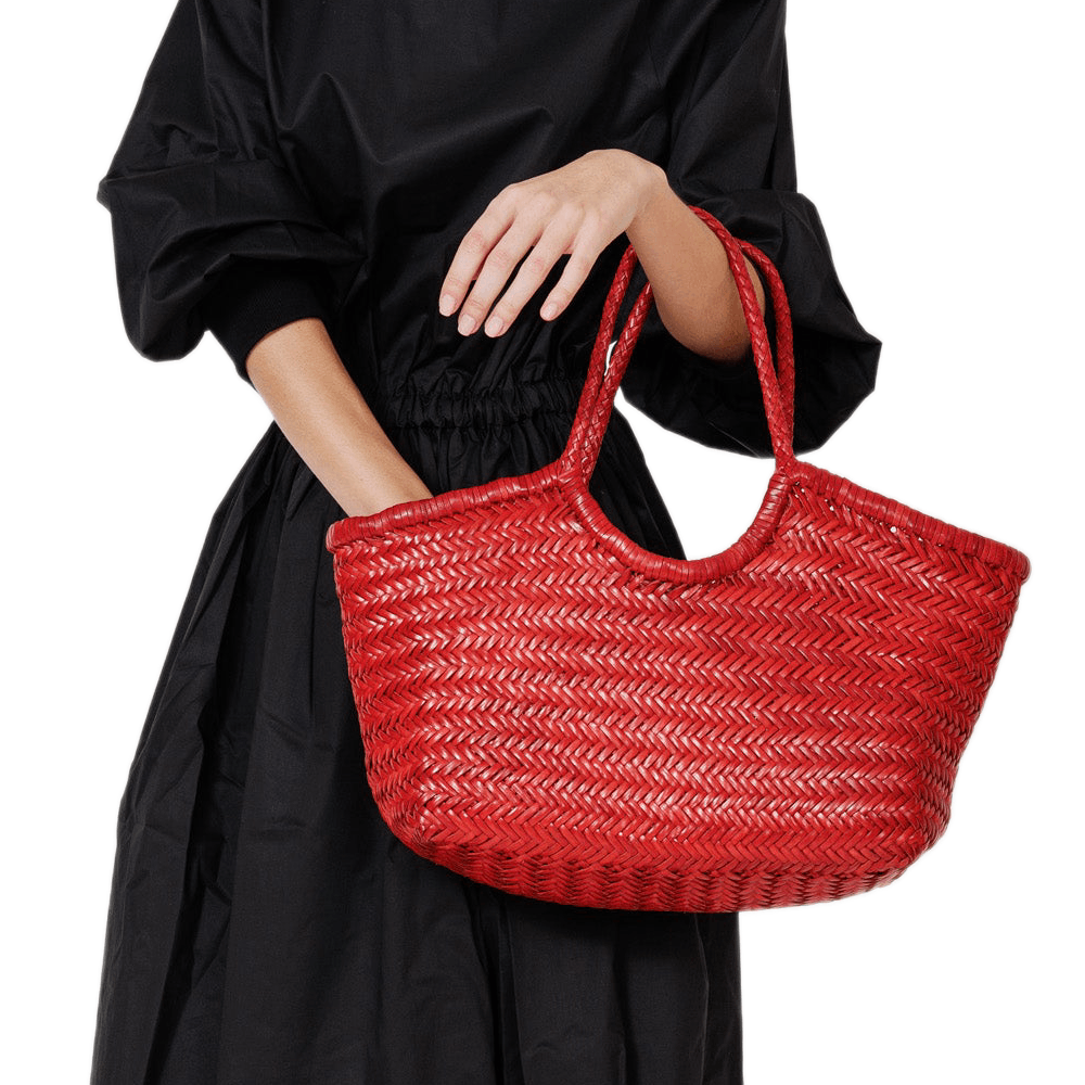 Sac tressé en cuir “Nantucket Big”