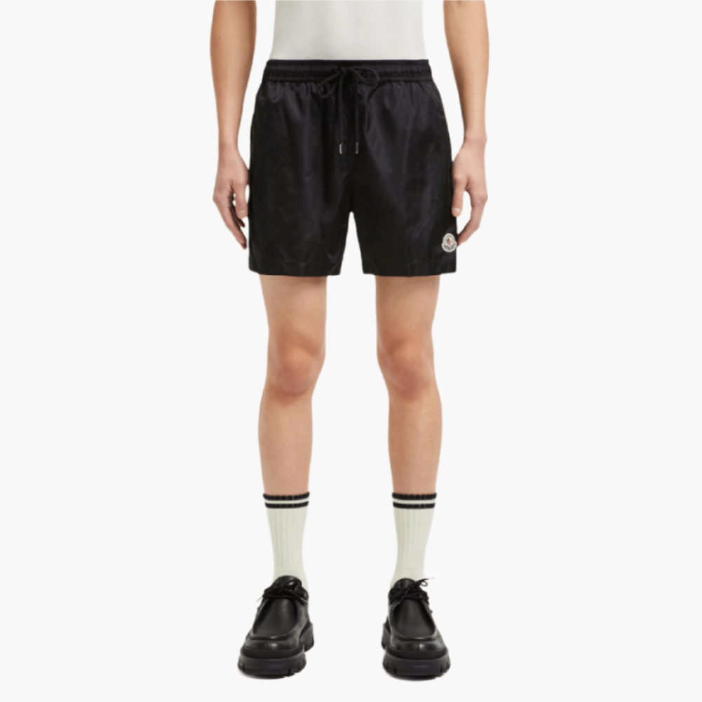 Short de bain à logo — Noir